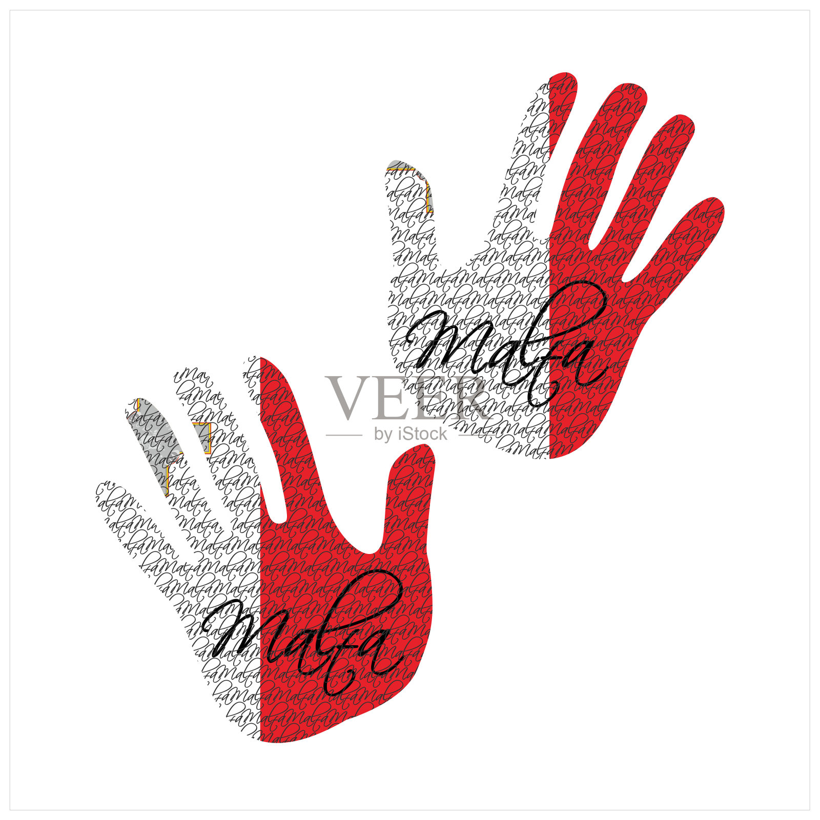 马耳他旗手矢量插画图片素材