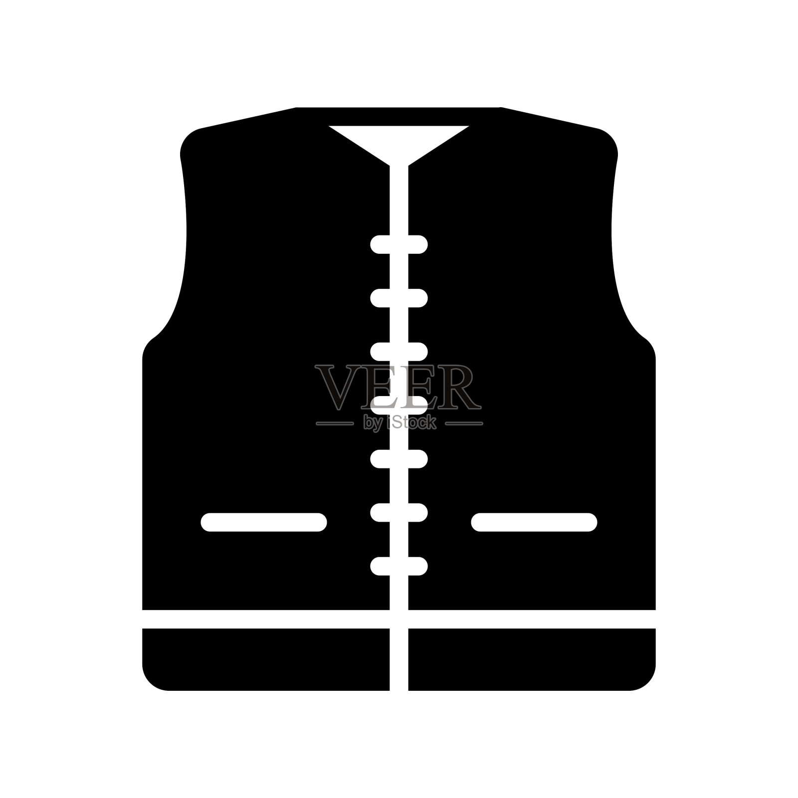 钓鱼背心图标插画图片素材