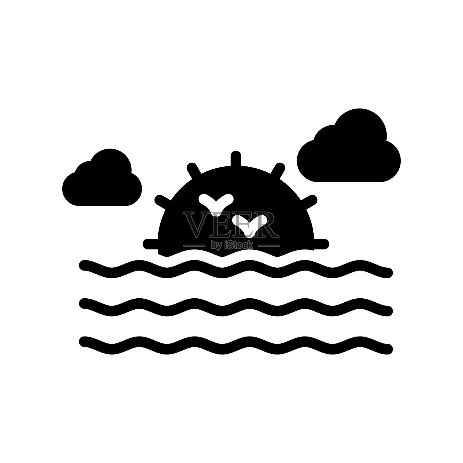 海洋景观图标插画图片素材