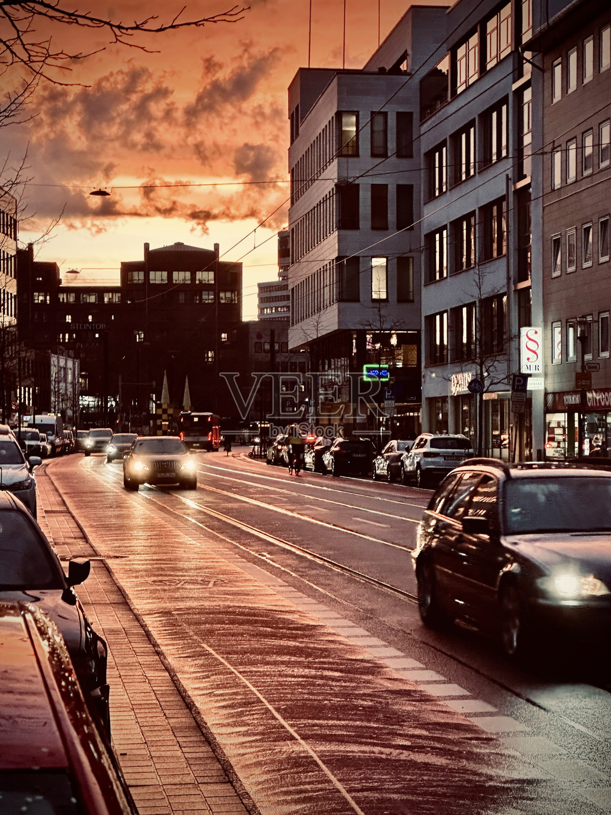 汉诺威下雨了照片摄影图片