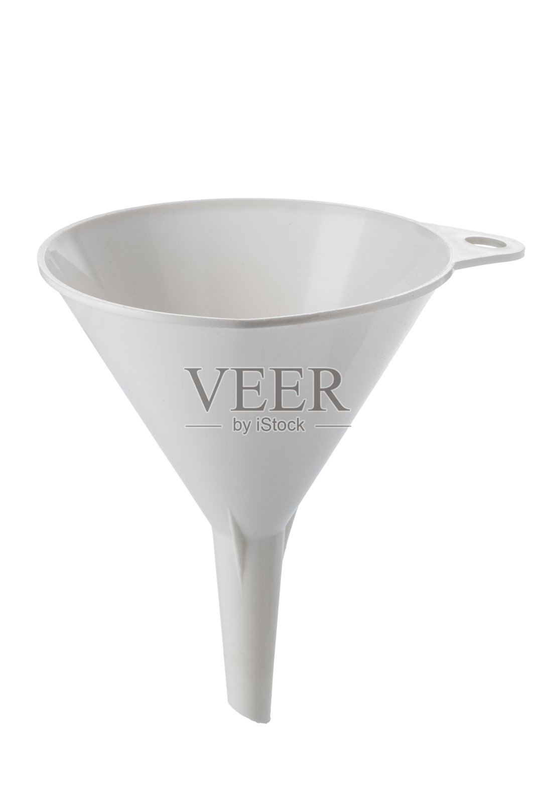 白色塑料漏斗隔离照片摄影图片