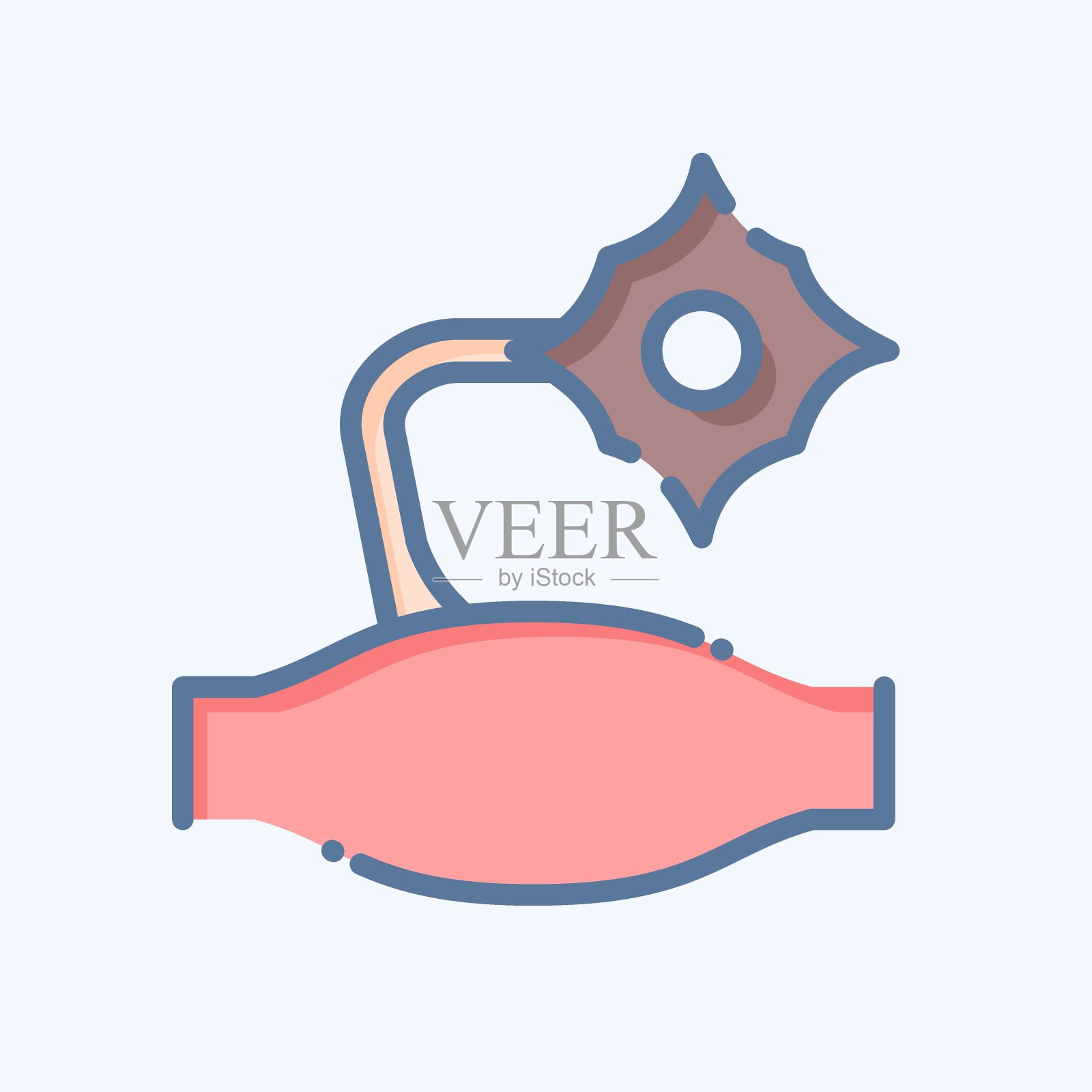 图标Als。与呼吸疗法符号相关。涂鸦风格。简单的设计可编辑。简单的说明插画图片素材