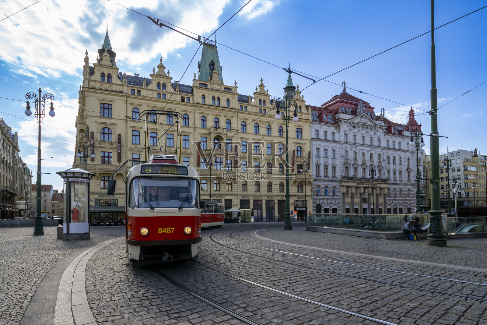 共和国广场，布拉格，车臣照片摄影图片
