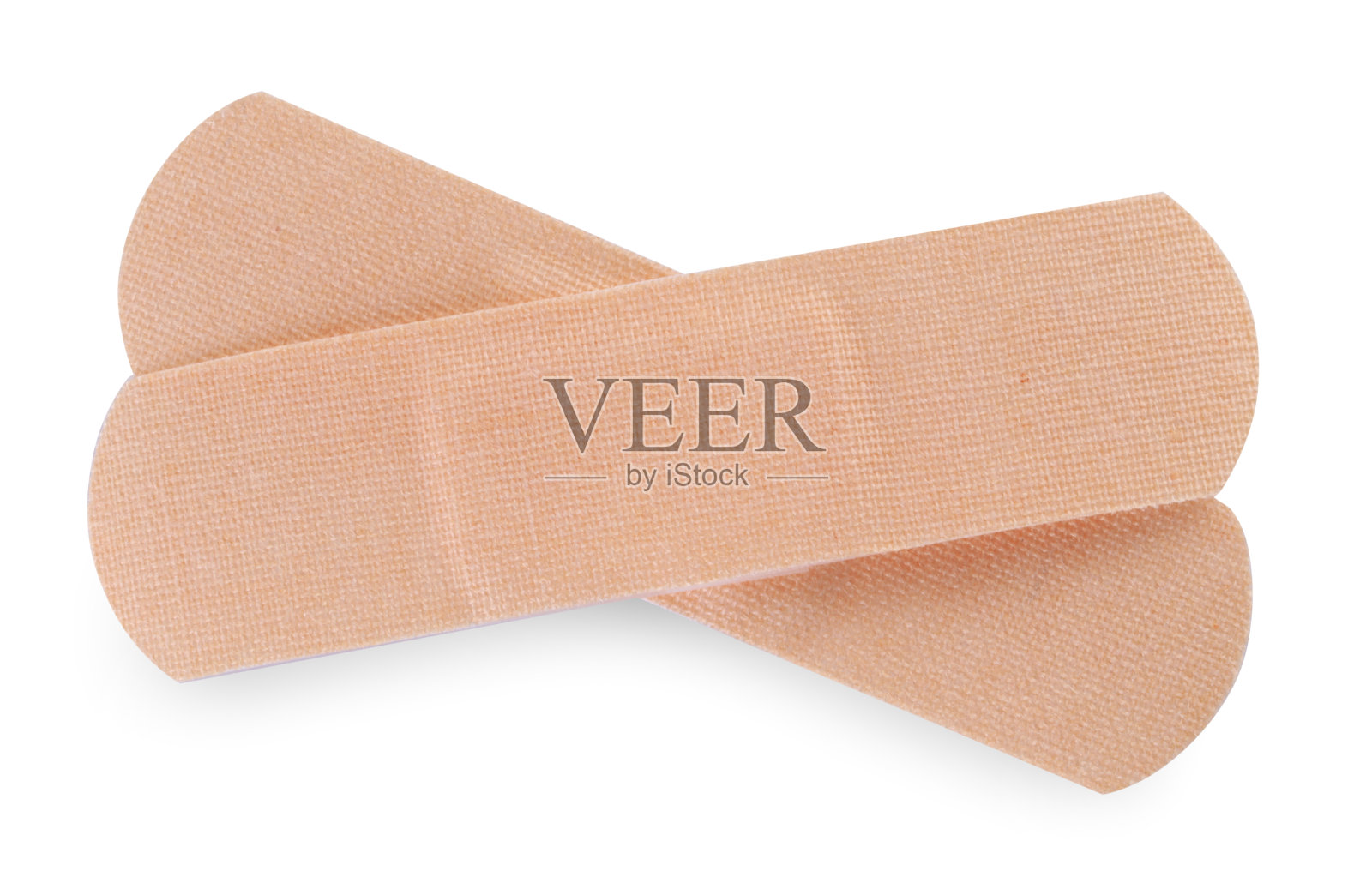 医用绷带隔离在白色，俯视图照片摄影图片