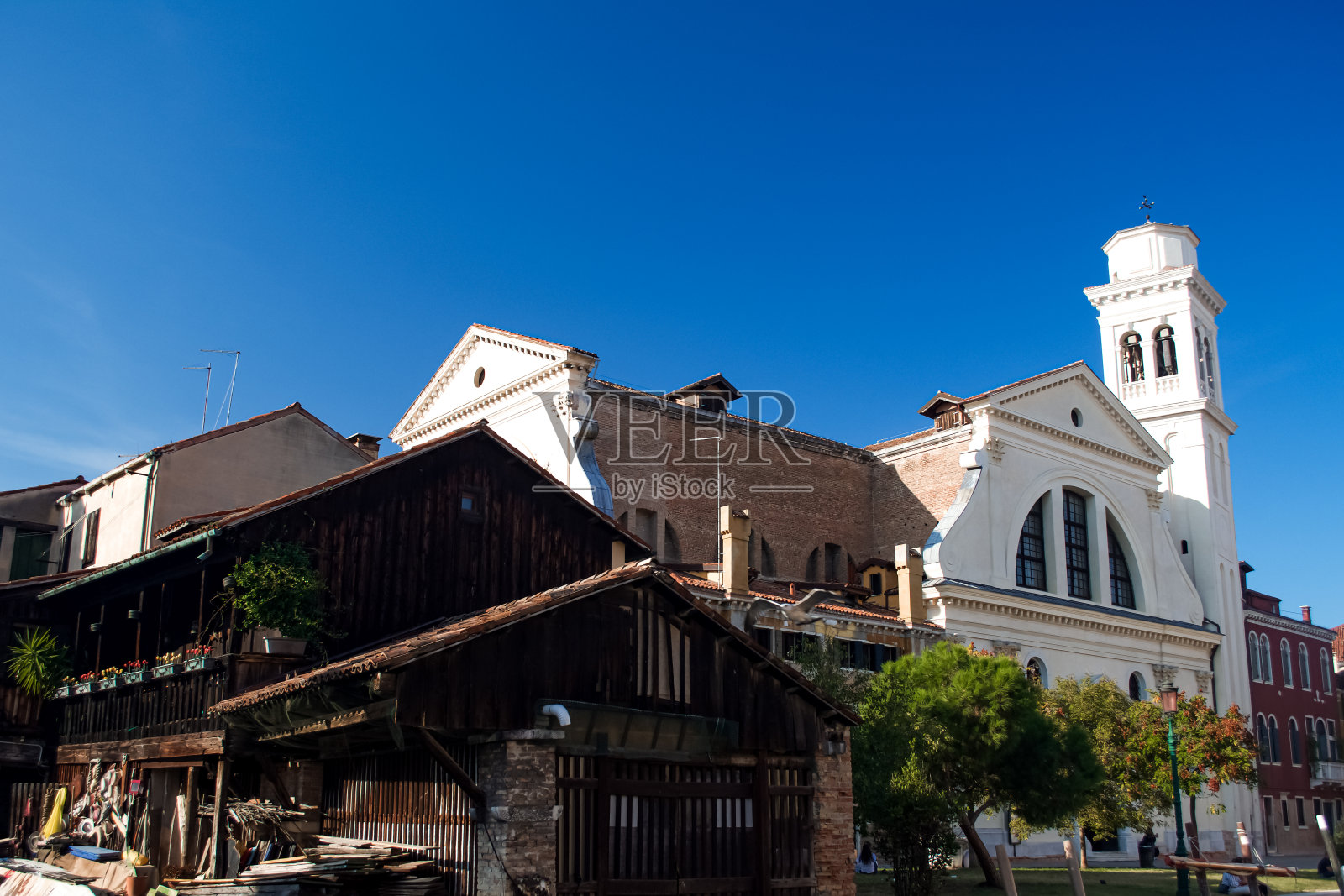 威尼斯的建筑照片摄影图片