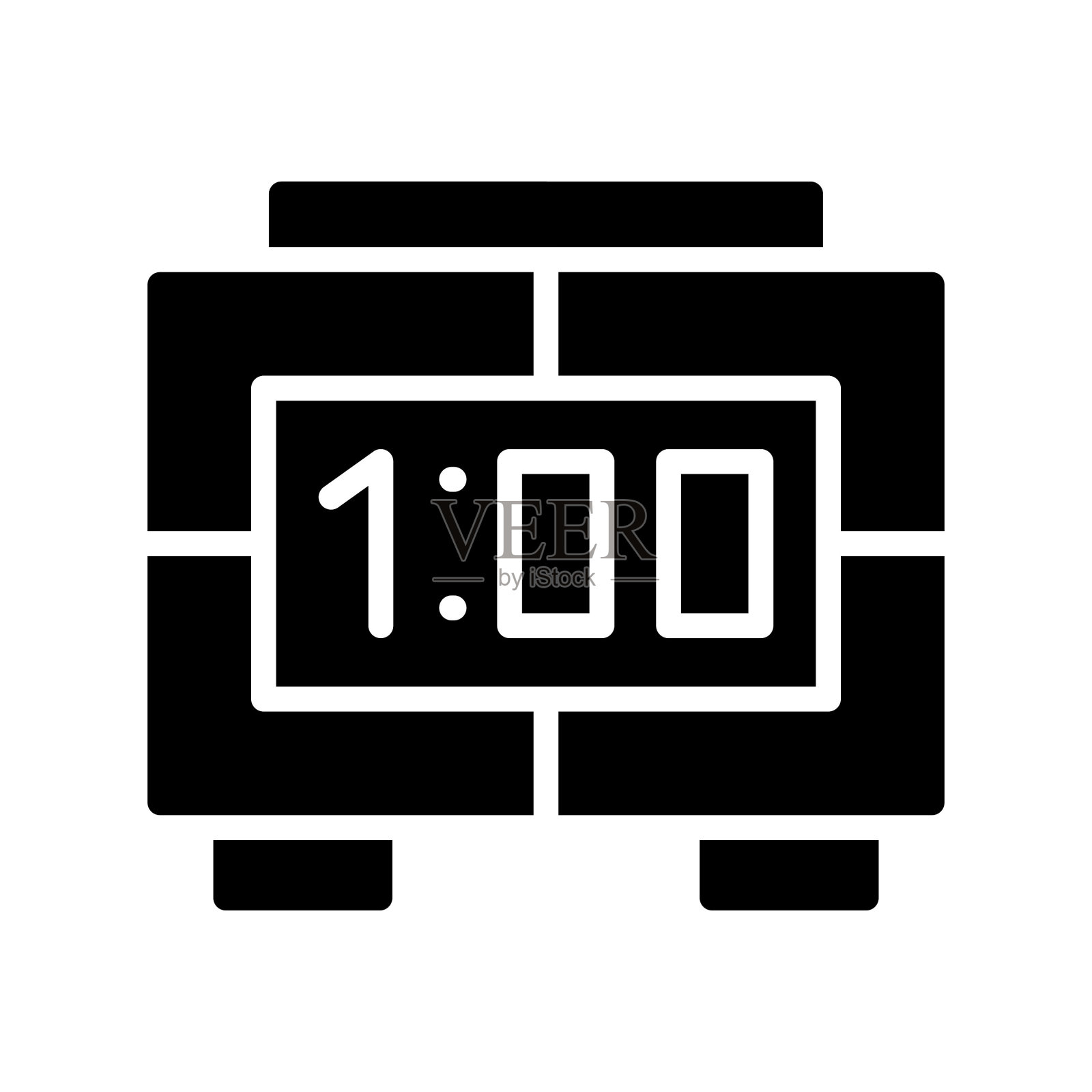 数字时钟图标插画图片素材