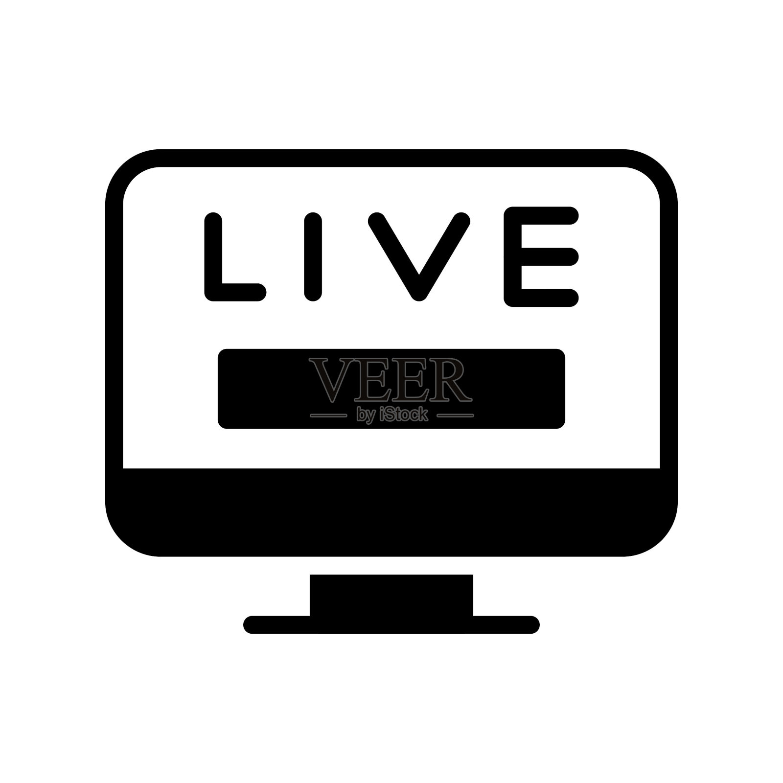 电视直播图标插画图片素材