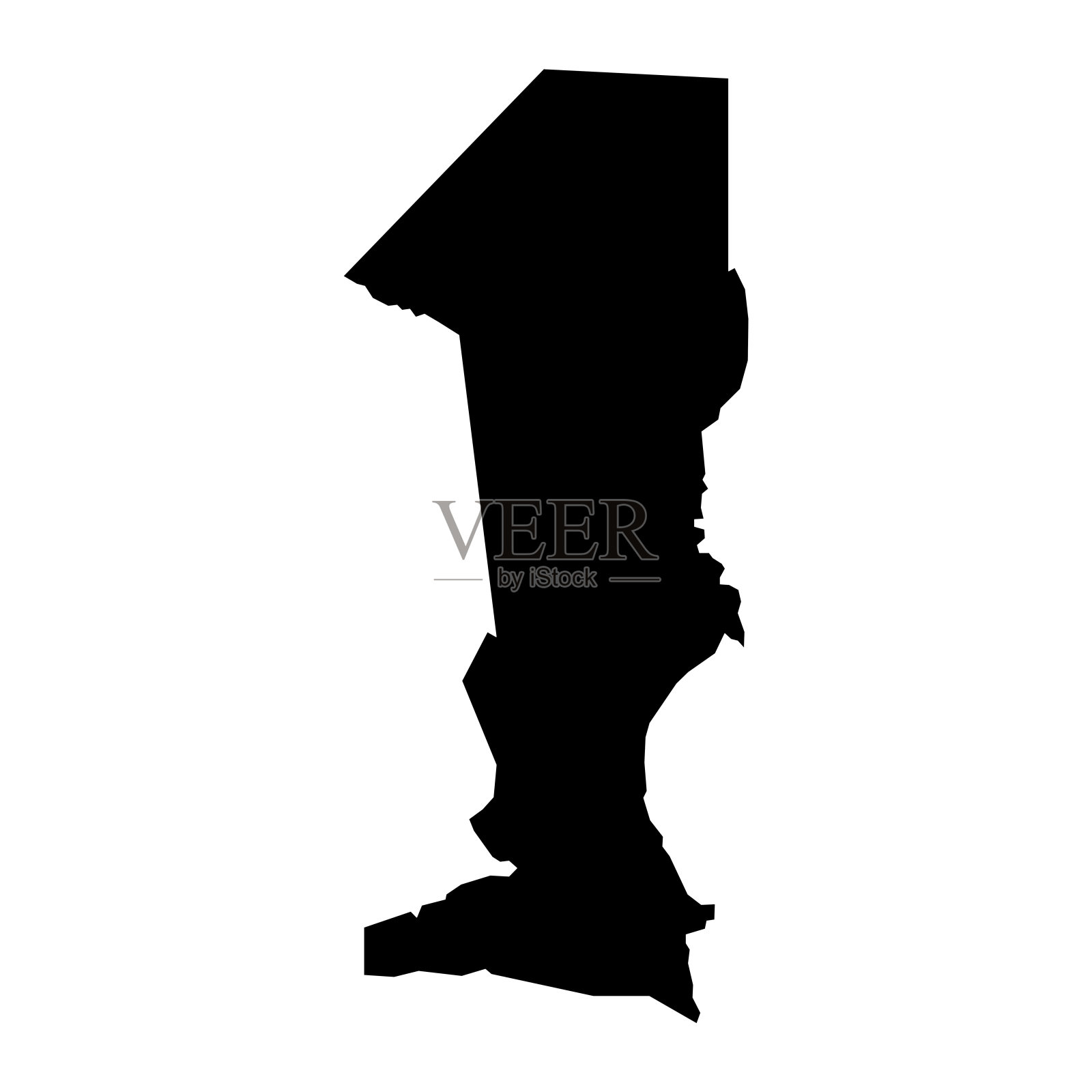 奥沙那地区地图，纳米比亚行政区划。矢量插图。插画图片素材