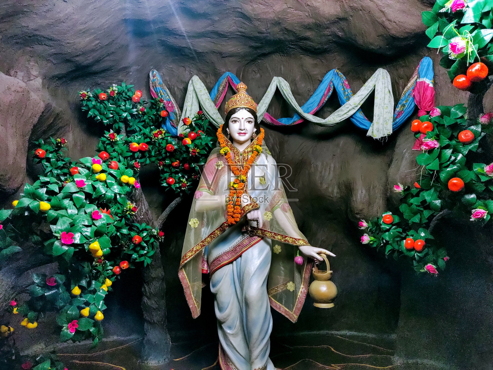 Navratri Day 2女神Brahmcharini照片摄影图片