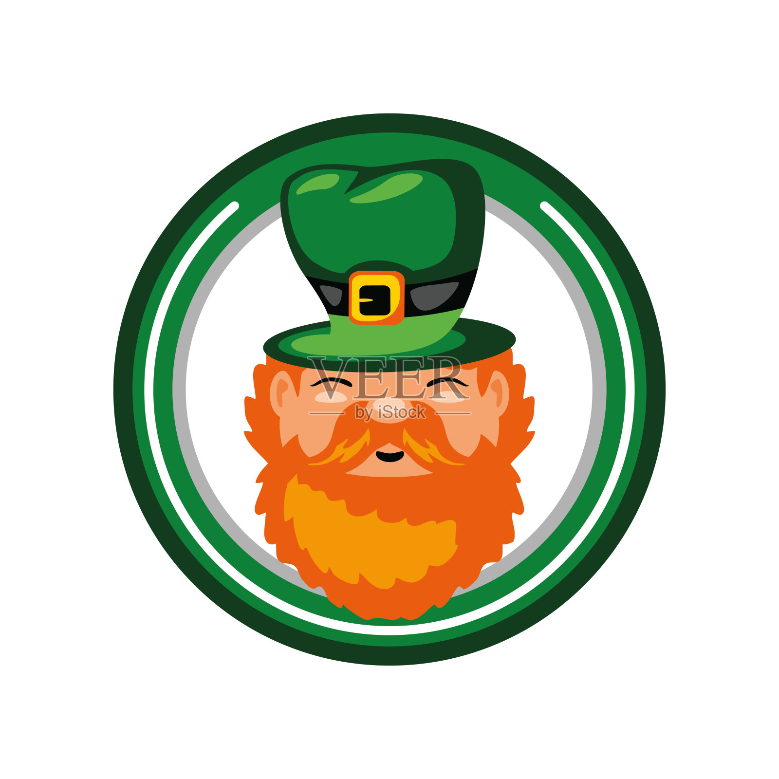 圣帕特里克节小妖精插画图片素材