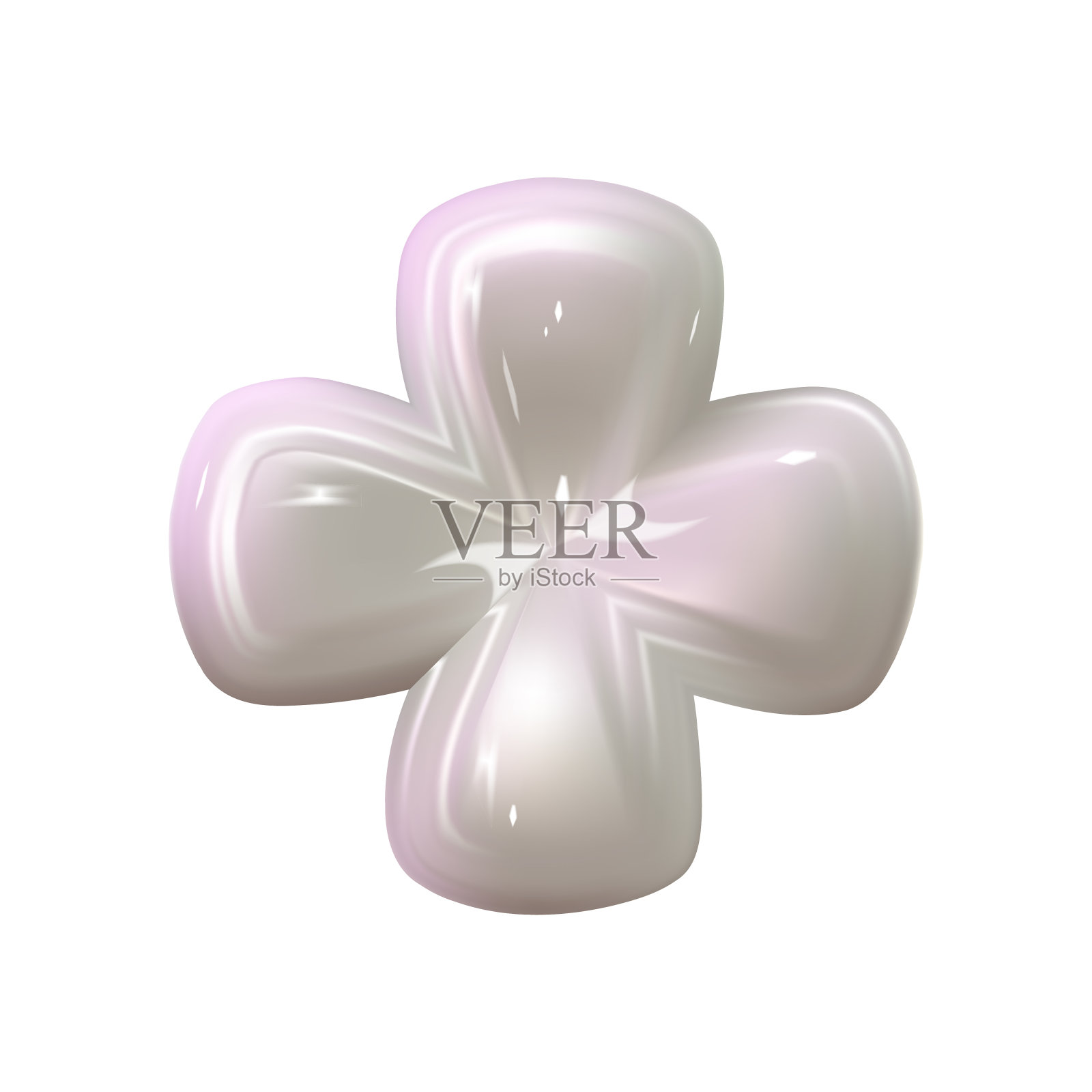 3d集y2k彩色光泽塑料元素。抽象形状的塑料渲染。千年虫形成花朵。矢量插图3d渲染。插画图片素材