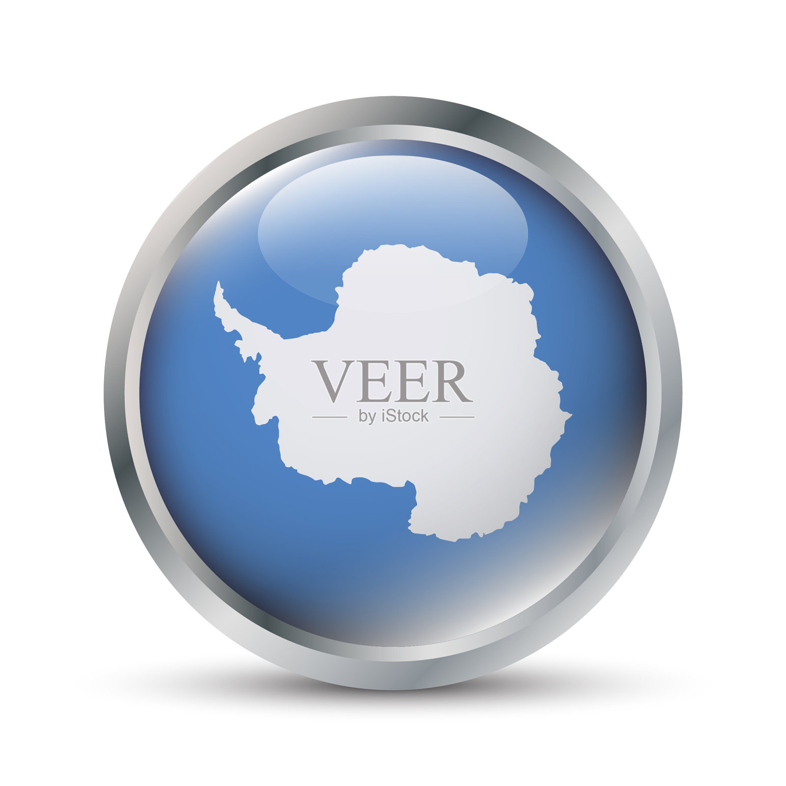 南极旗3D徽章插图插画图片素材