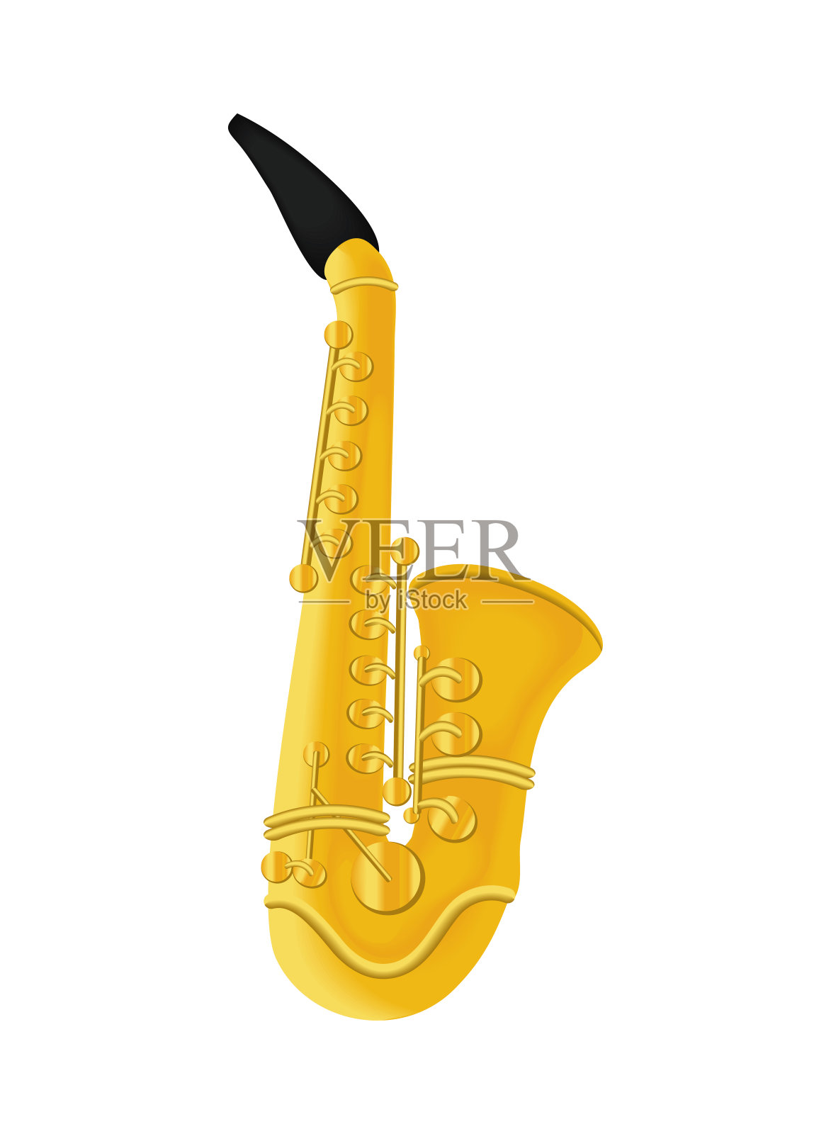 萨克斯乐器插画图片素材