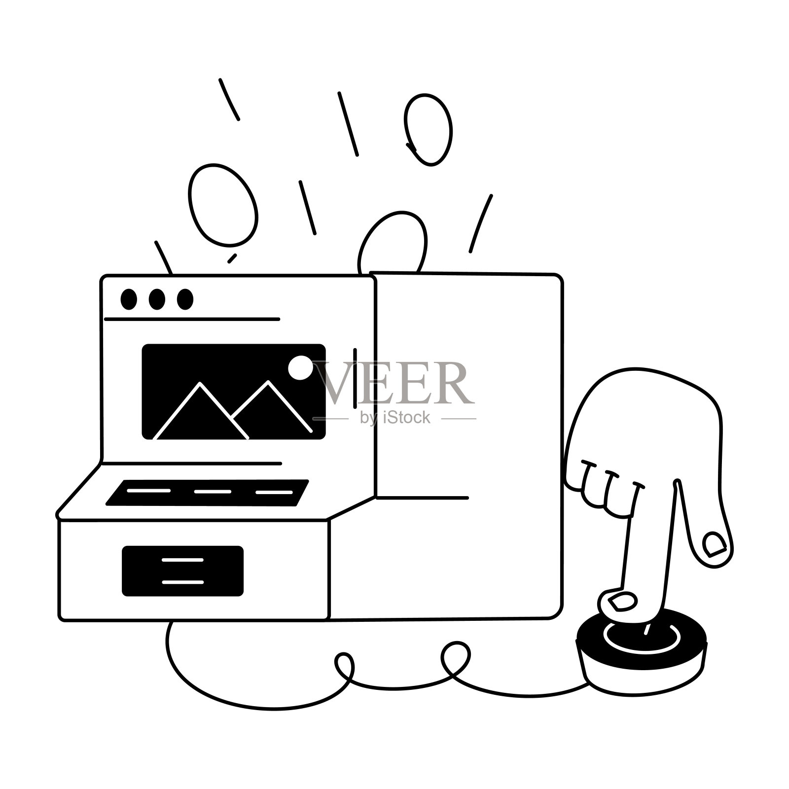 源代码涂鸦迷你插图插画图片素材