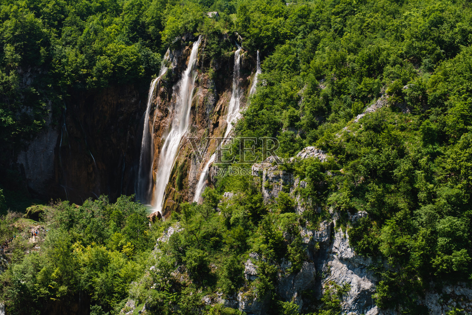 克罗地亚普利特维采湖国家公园的美景照片摄影图片