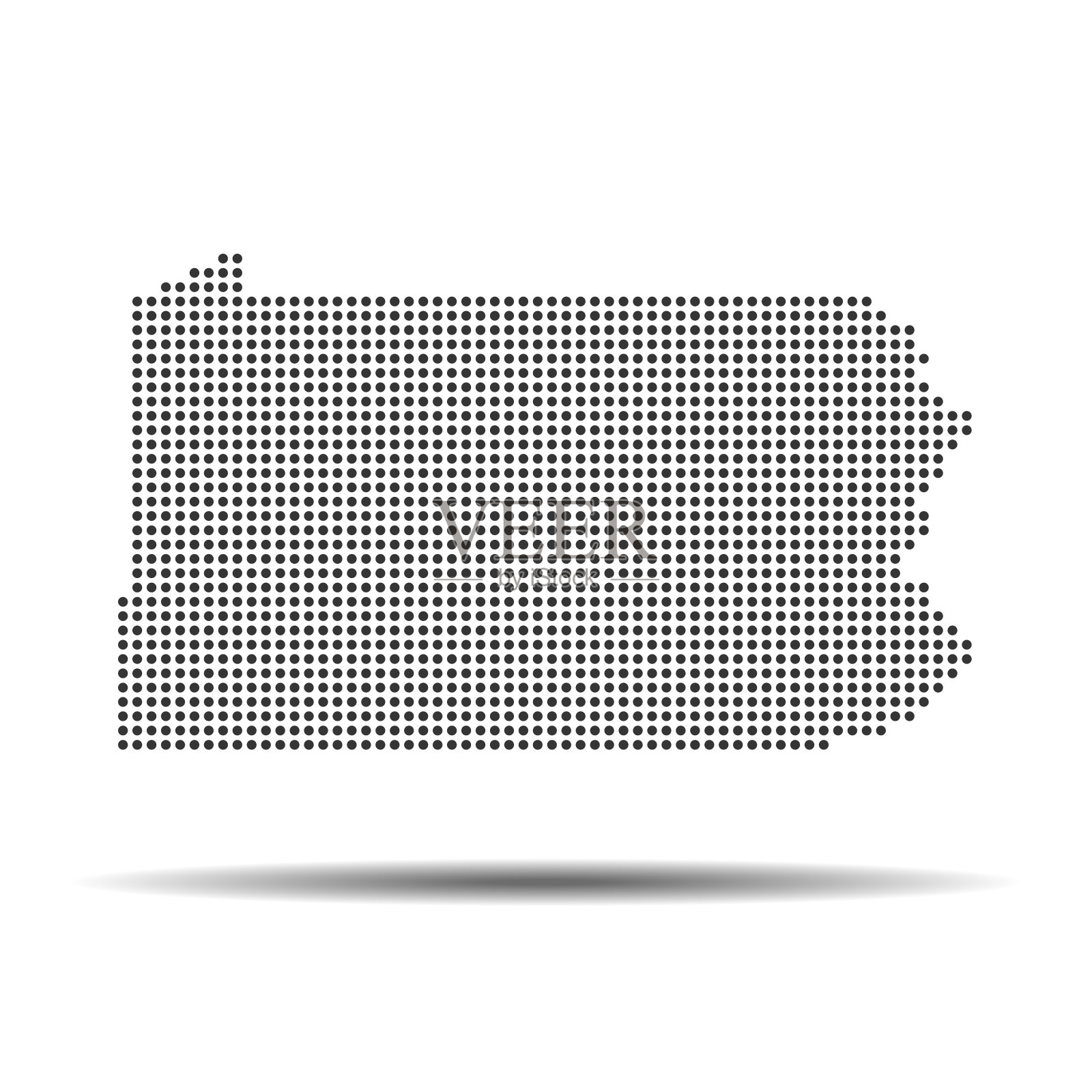 宾夕法尼亚州的地图插画图片素材