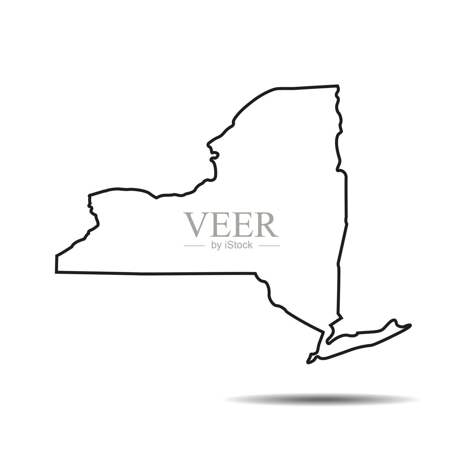 纽约地图插画图片素材