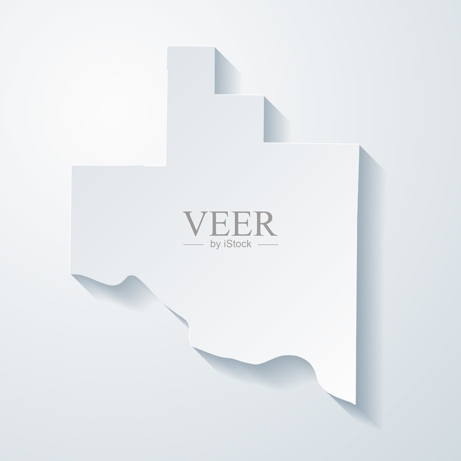 密苏里州沃伦县。地图与剪纸效果的空白背景插画图片素材