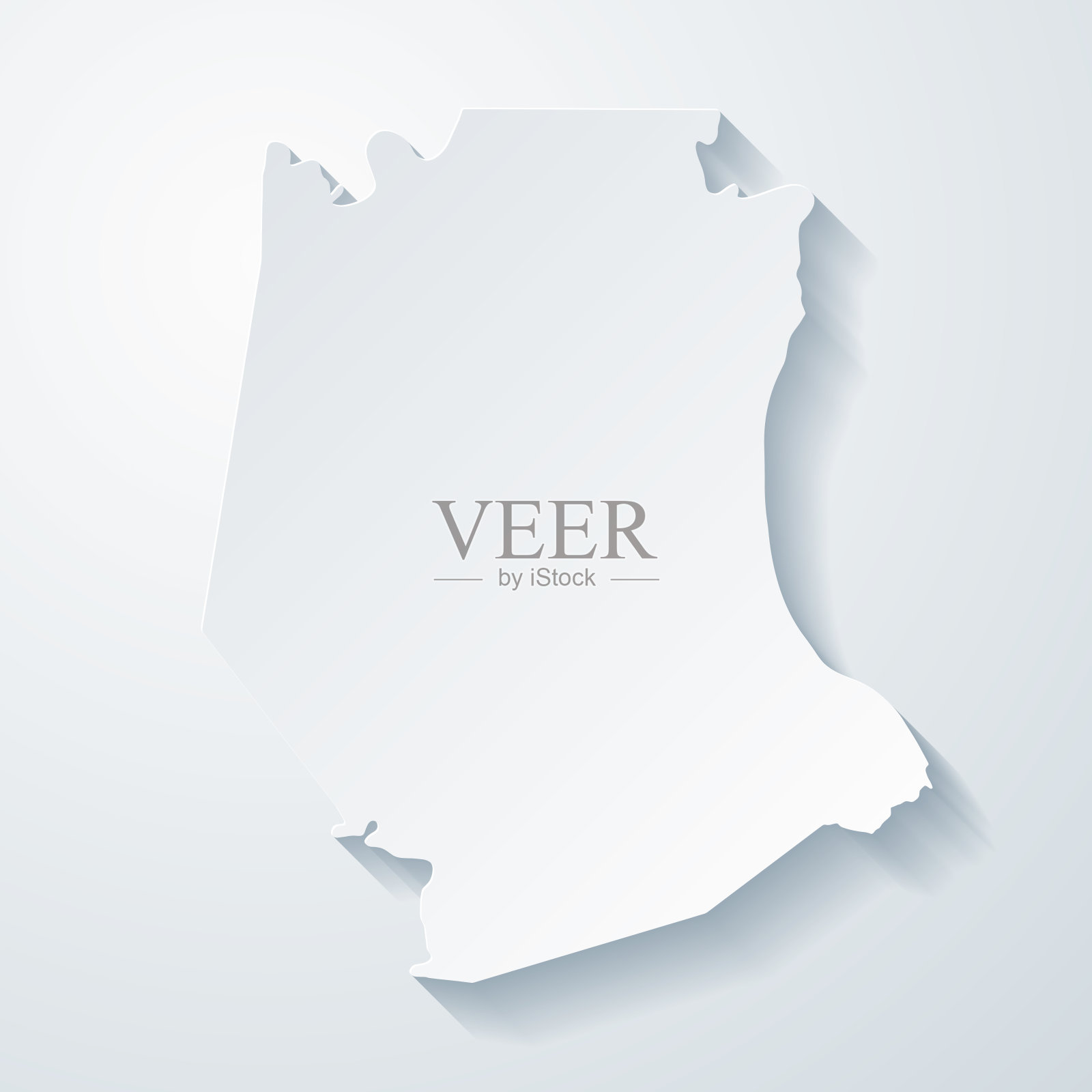 密苏里州杰斐逊县。地图与剪纸效果的空白背景插画图片素材