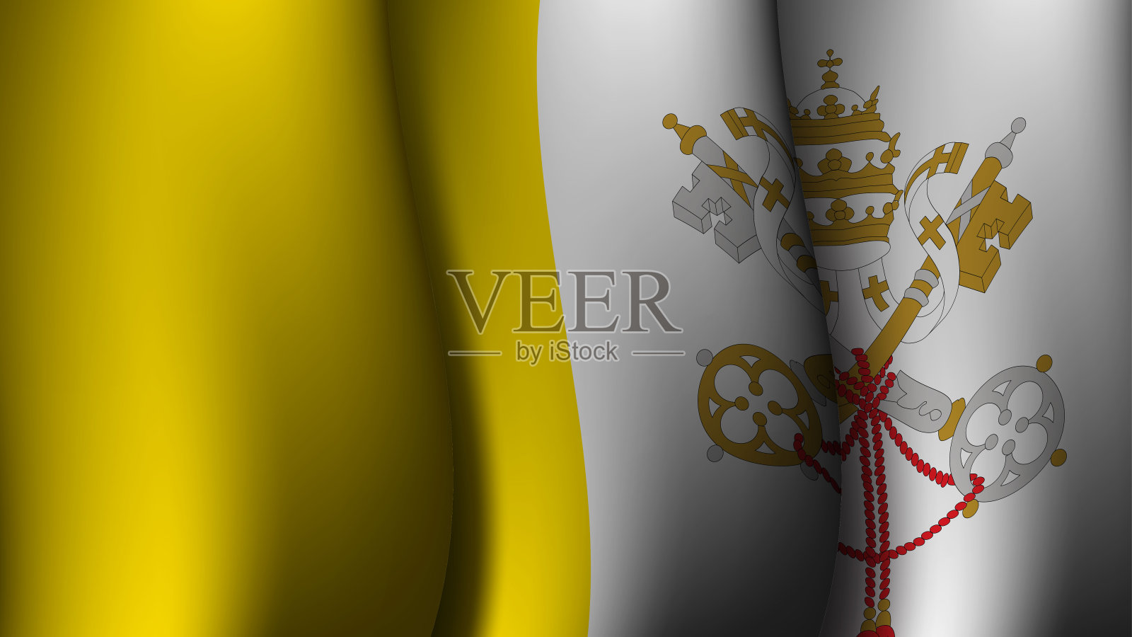 圣见挥舞旗帜背景设计矢量插图插画图片素材