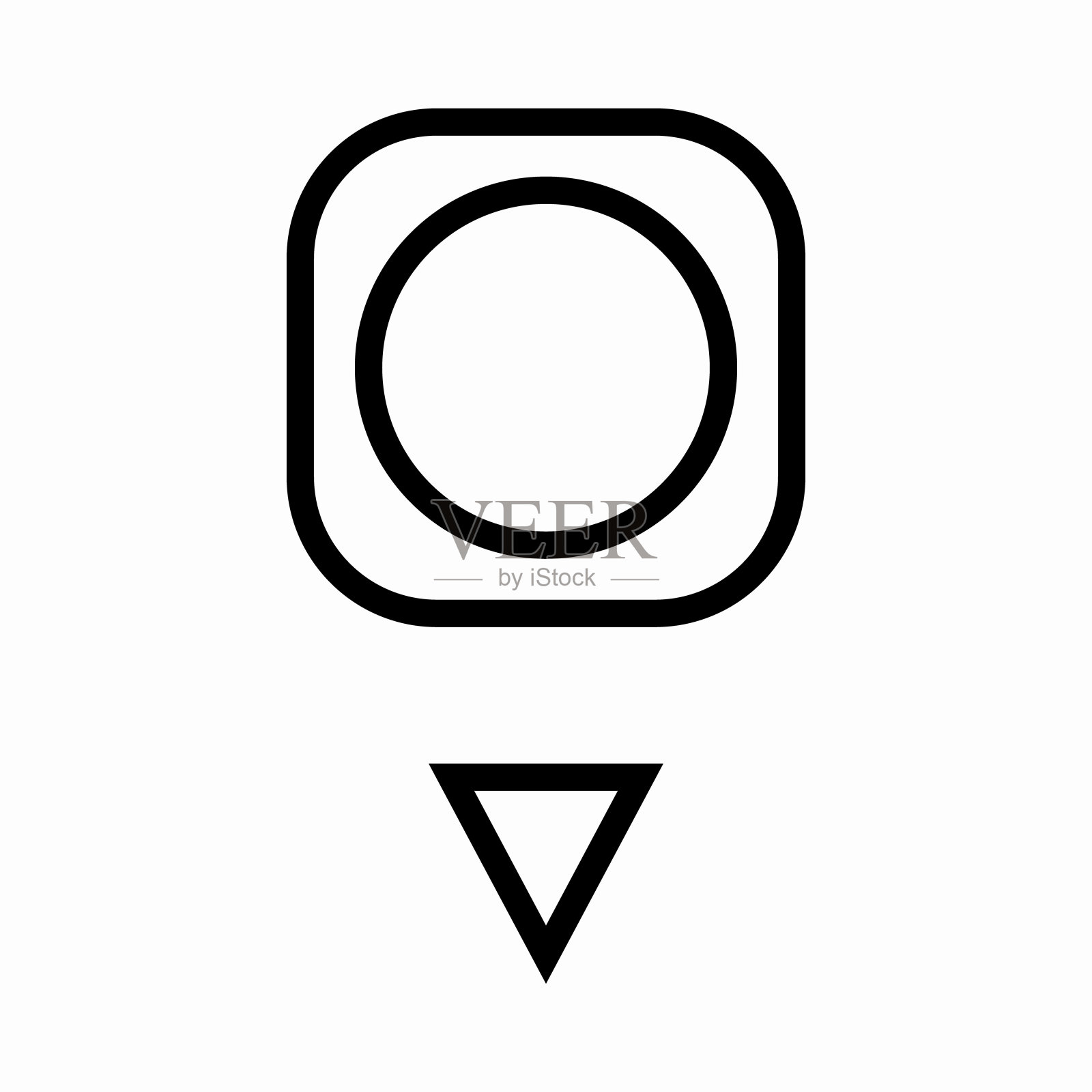 位置引脚地图图标。平面设计。矢量插图标志上的白色孤立的背景。插画图片素材