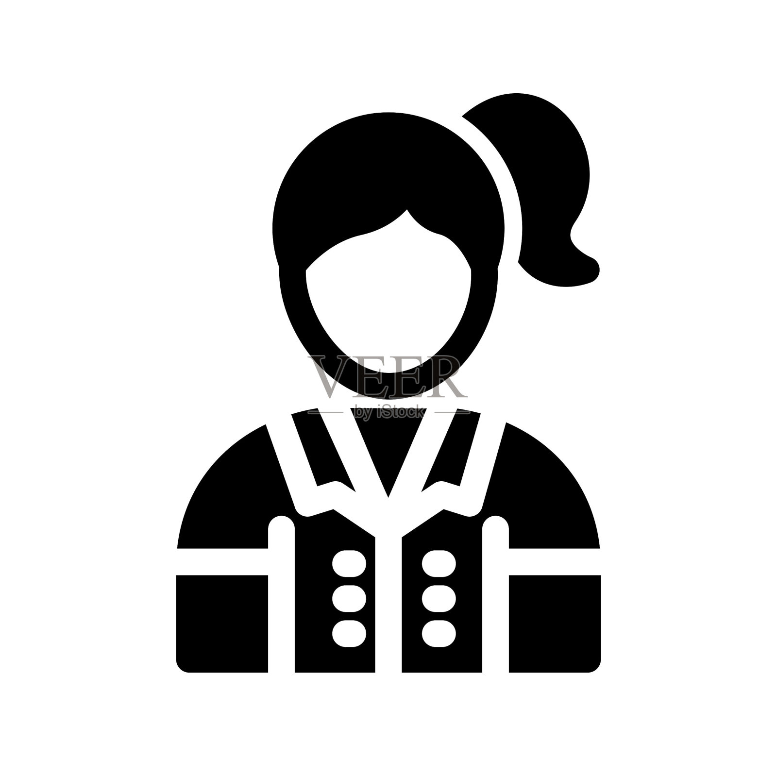 女教授图标插画图片素材