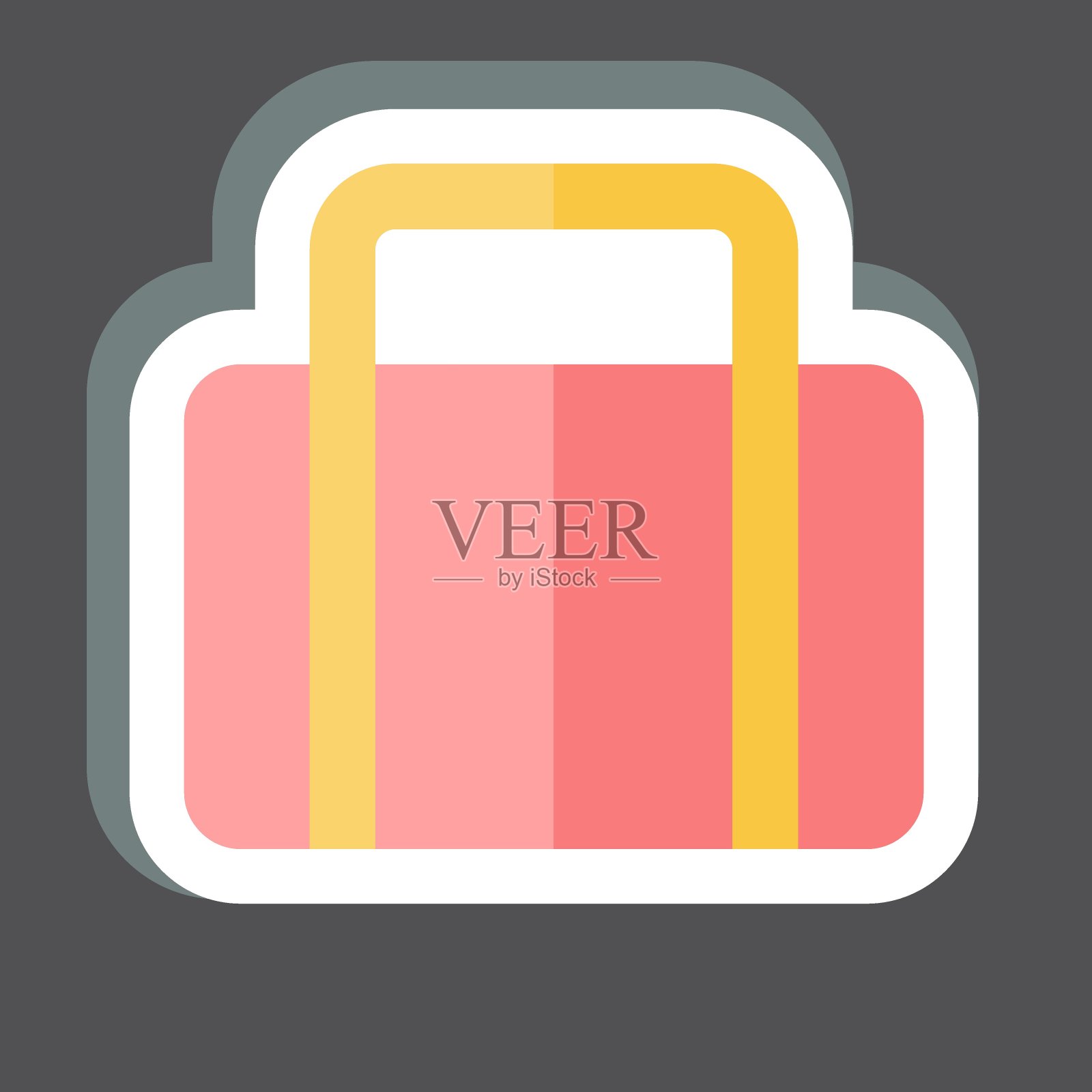 贴纸衣服袋。与洗衣有关的标志。简单的设计可编辑。简单的说明插画图片素材