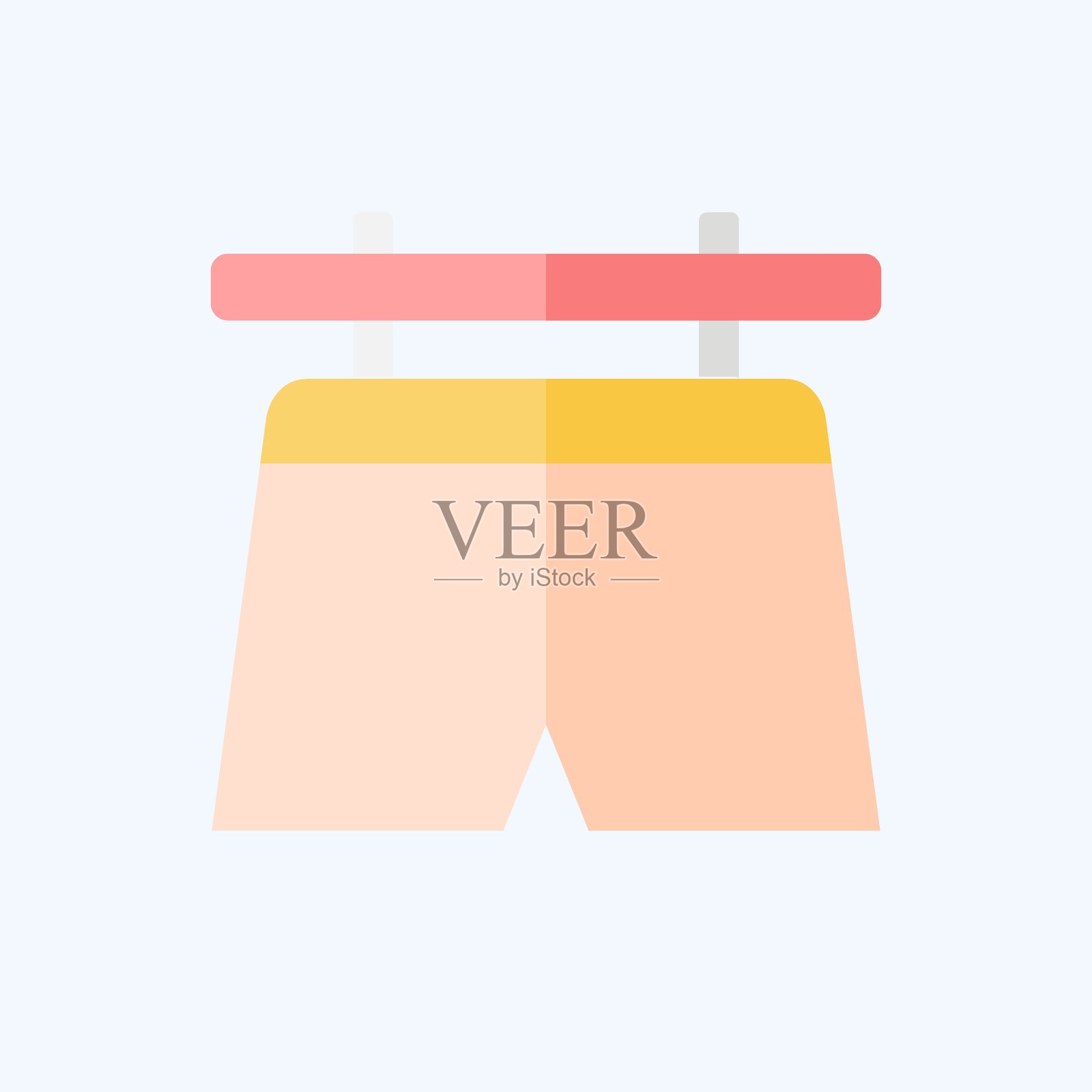 图标干短。与洗衣有关的标志。平的风格。简单的设计可编辑。简单的说明插画图片素材