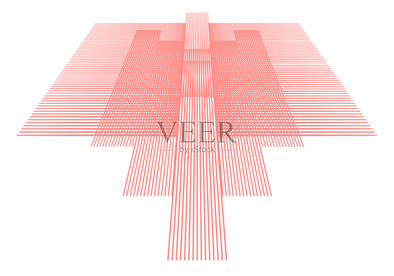 具有递减视角的多层矩形插画图片素材