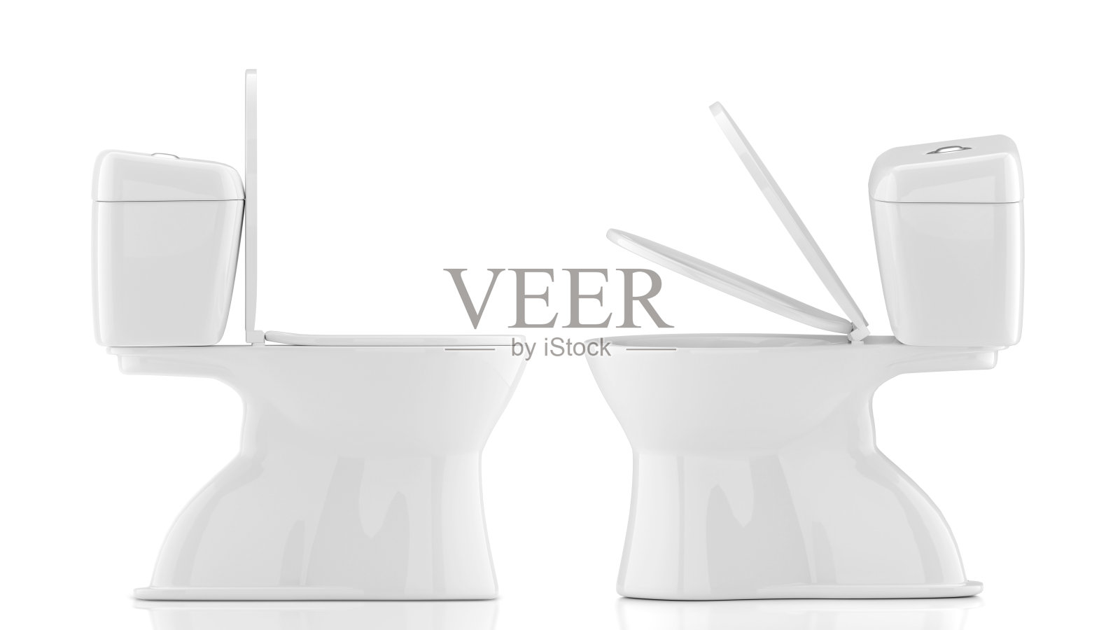 白色背景的马桶照片摄影图片