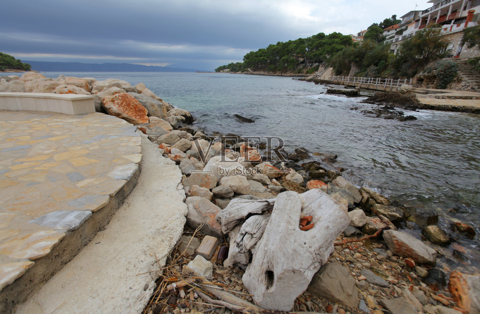 耶尔萨湾，赫瓦尔岛，克罗地亚照片摄影图片