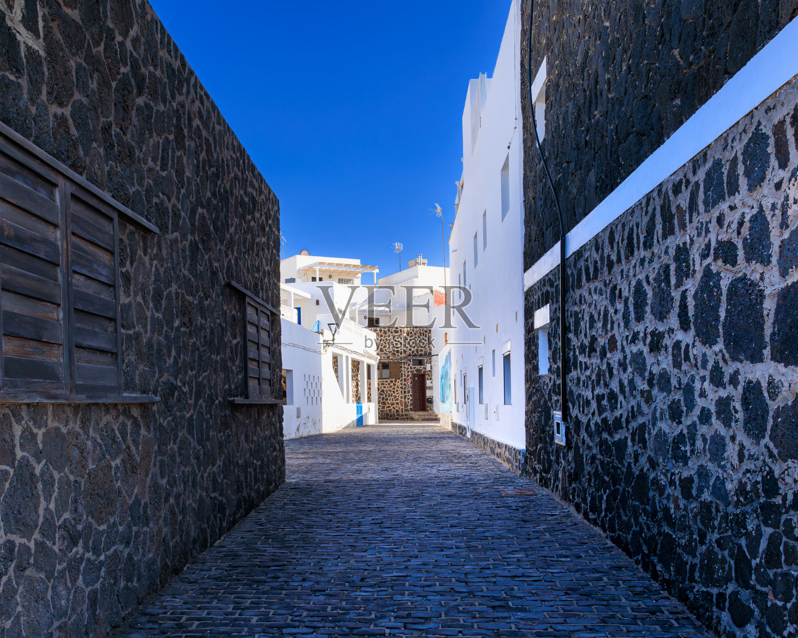 Calle Requena, El Cotillo, Fuerteventura，西班牙照片摄影图片