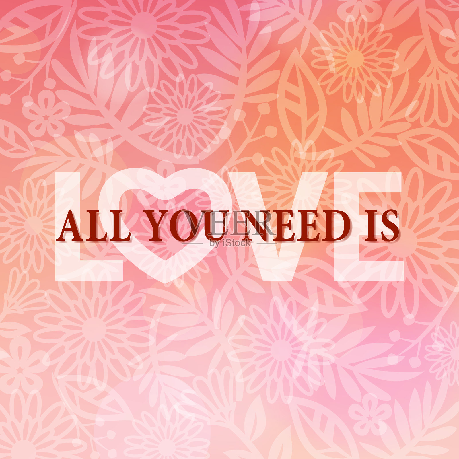 需要爱心花卉背景插画图片素材