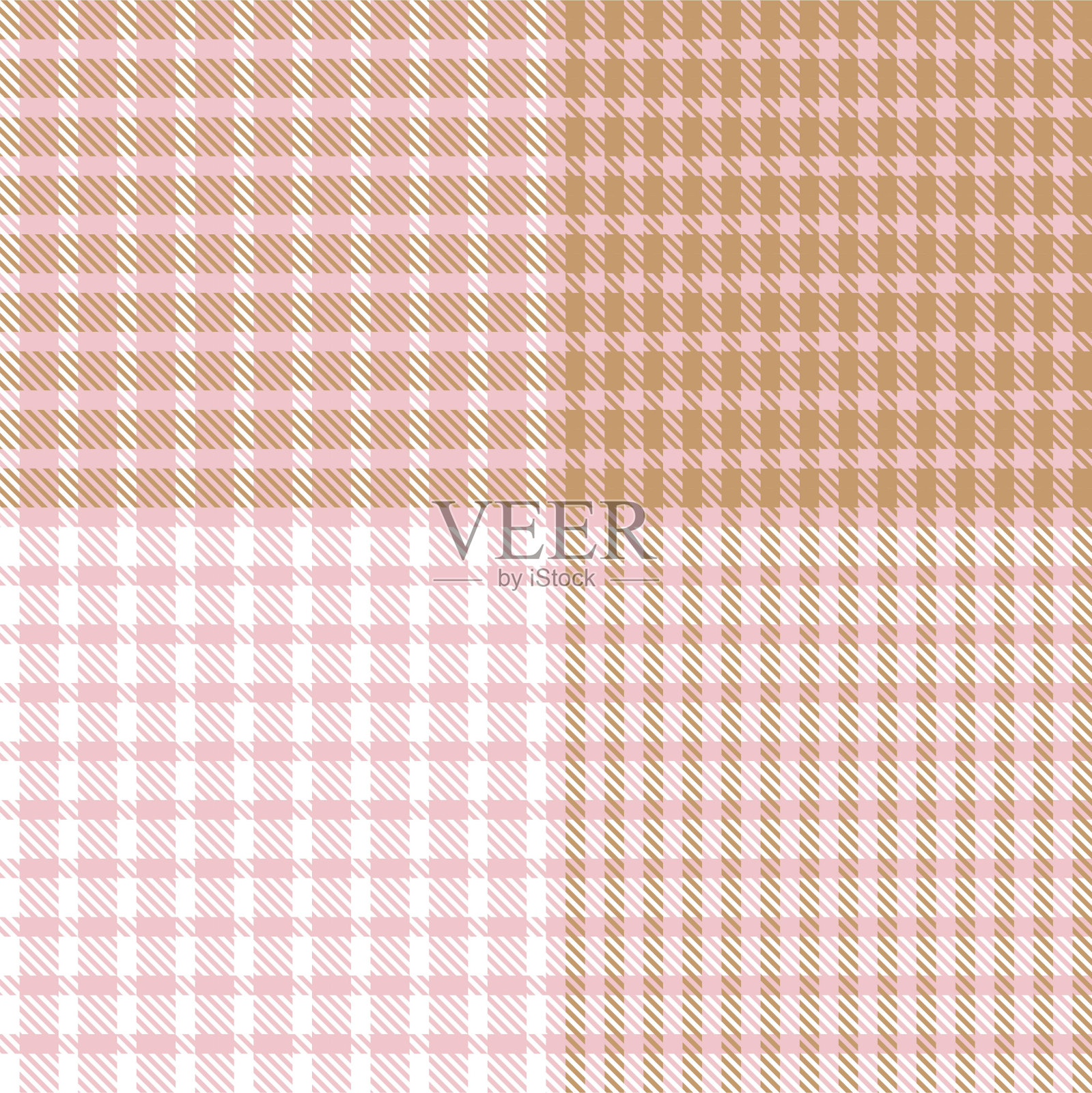 中性色不对称格纹纹理无缝图案设计插画图片素材