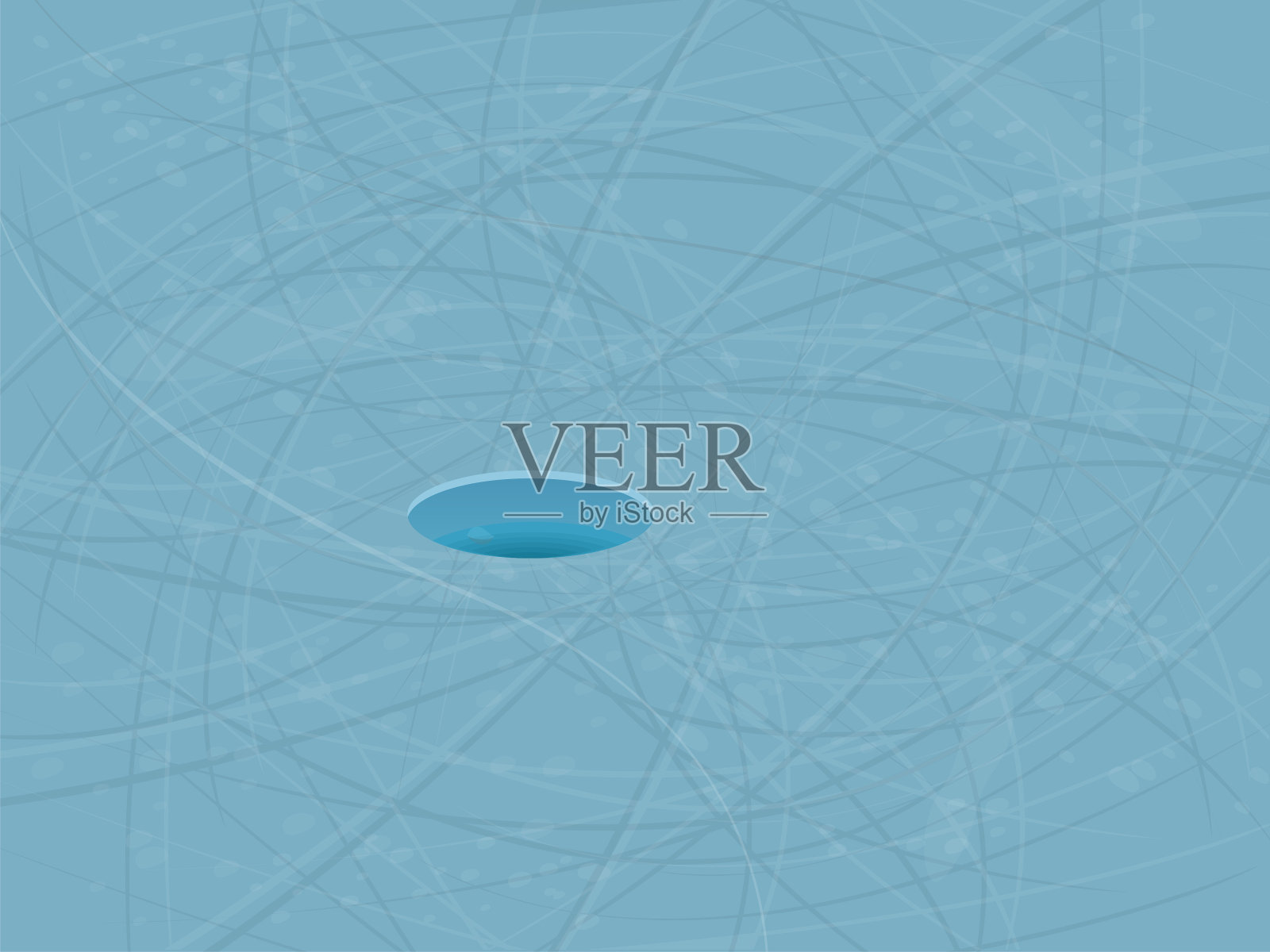 冬天钓鱼的地方。插画图片素材