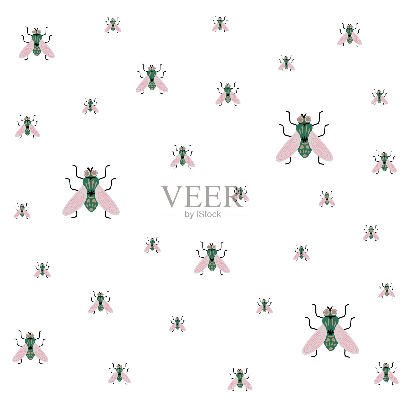 苍蝇的背景插画图片素材