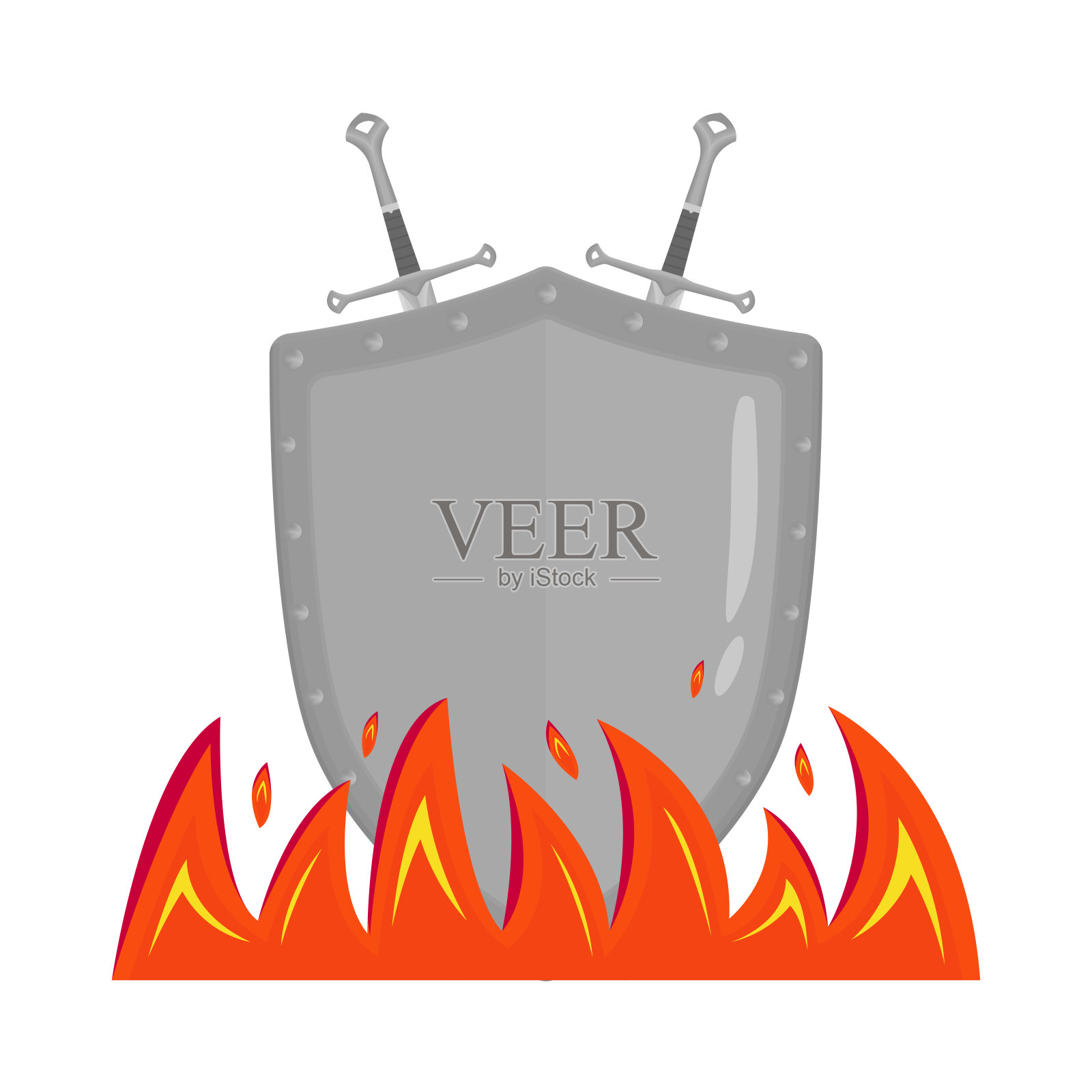 盾与剑插画图片素材