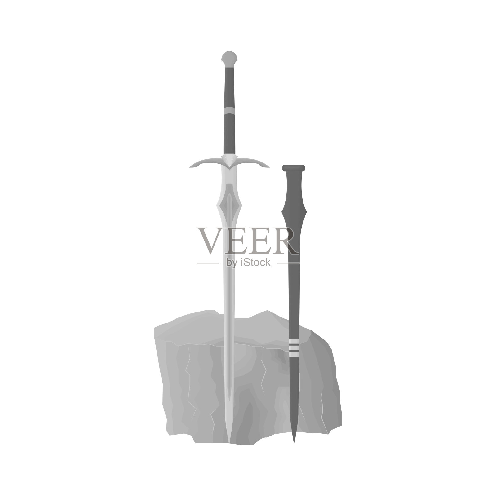 盾与剑插画图片素材