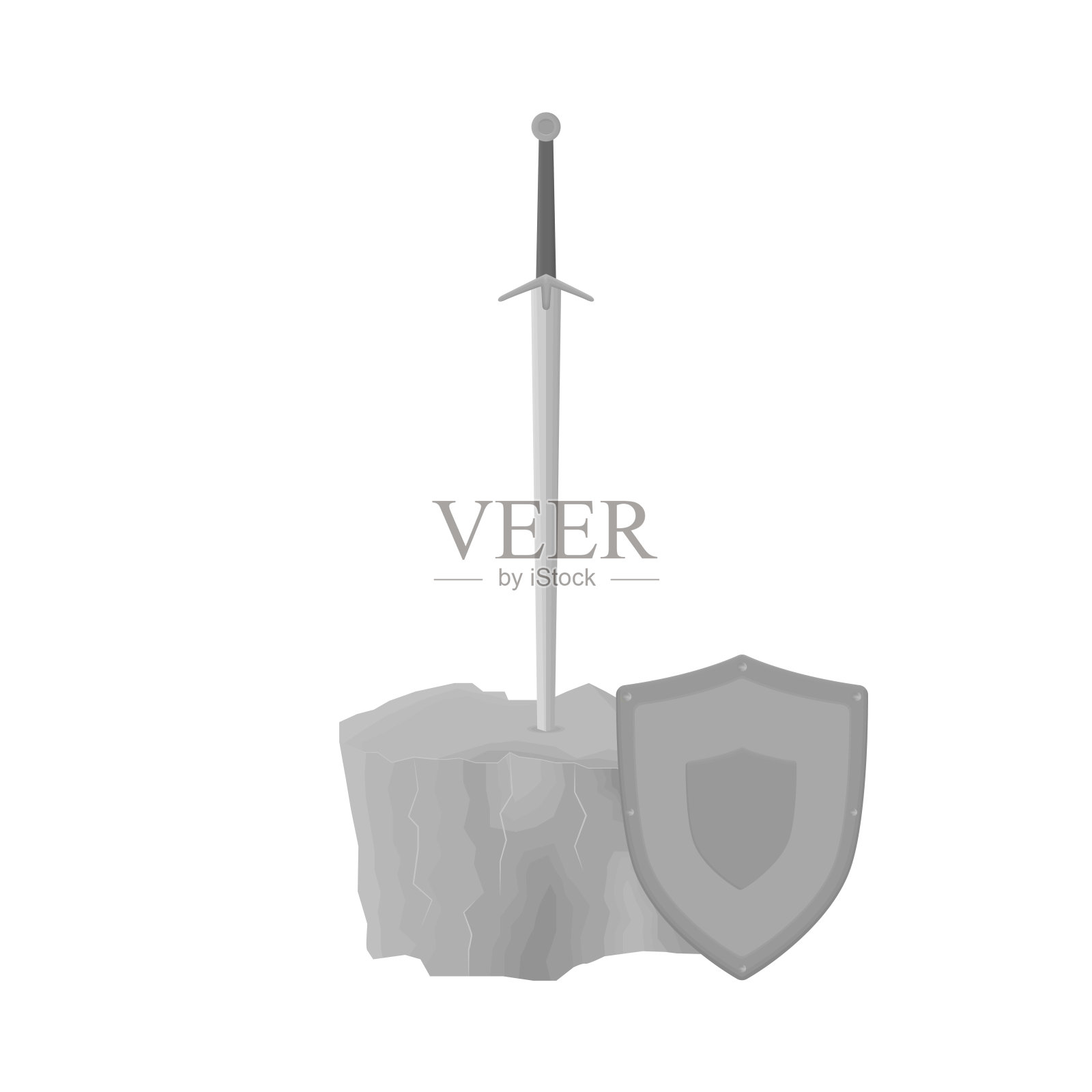 盾与剑插画图片素材