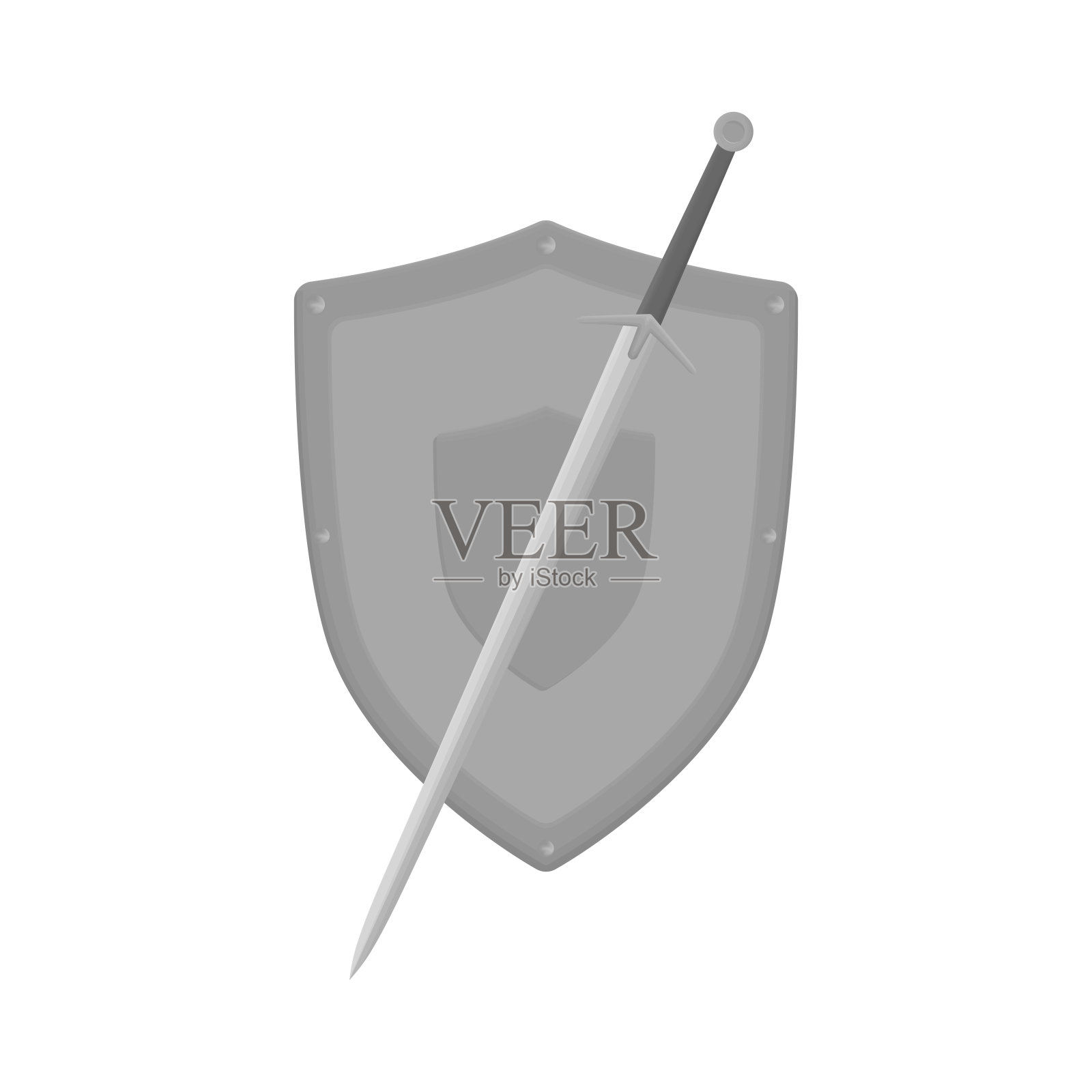 盾与剑插画图片素材