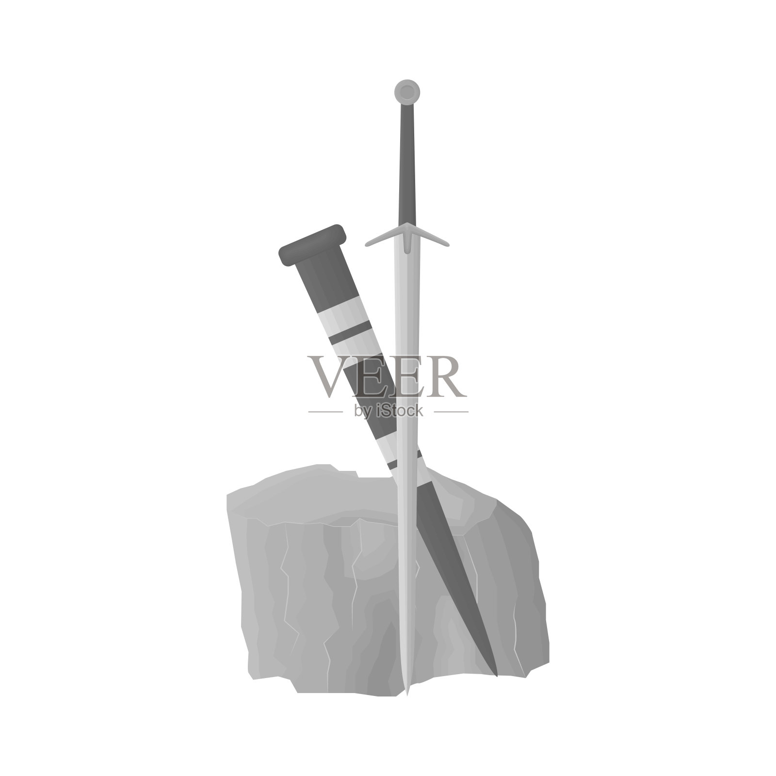 盾与剑插画图片素材