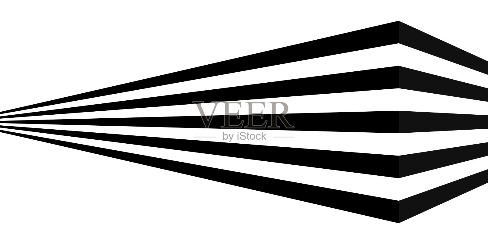 黑白几何线条图案背景，抽象透视线条条插画图片素材