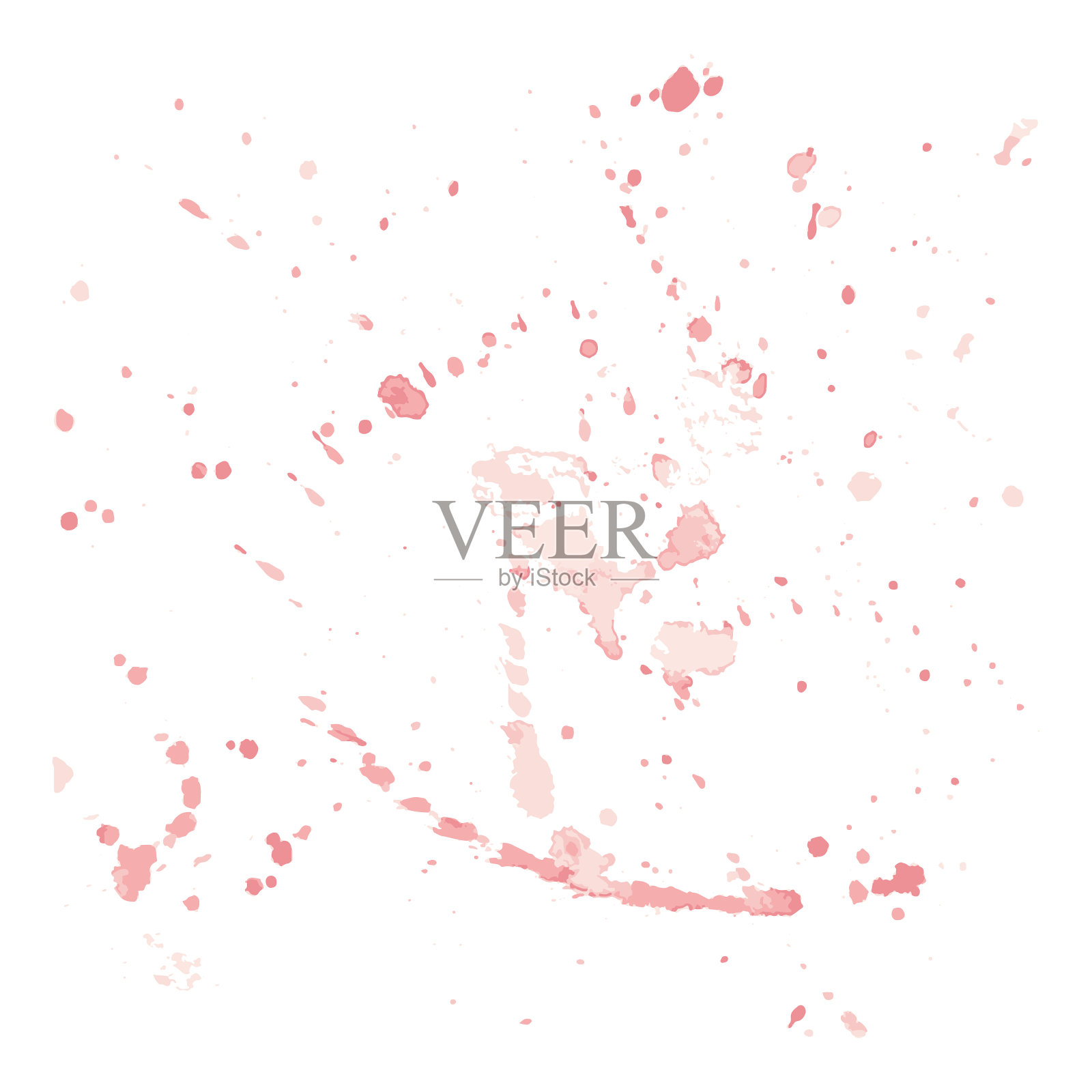 粉红色抽象图案火焰，水彩插画图片素材