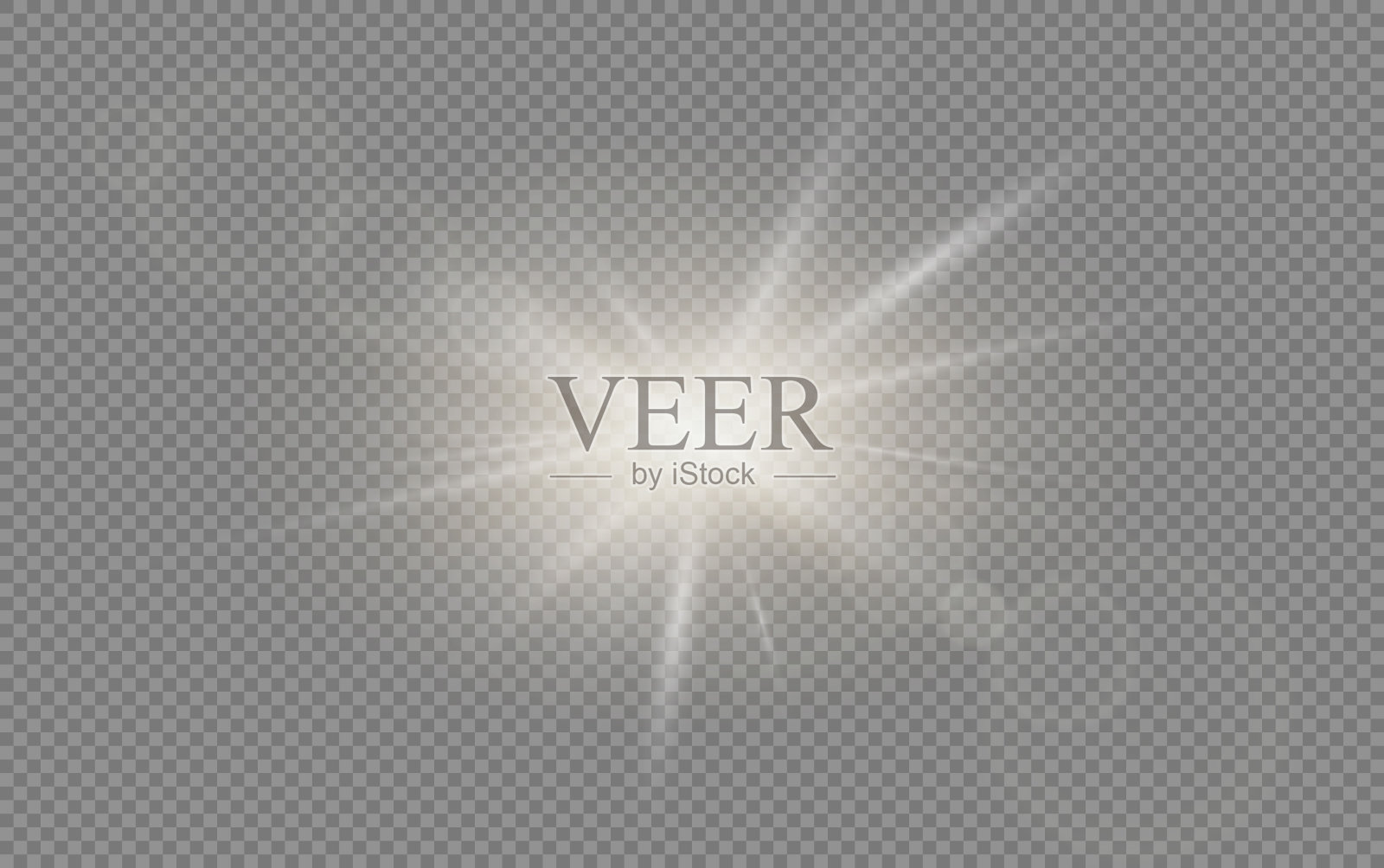 一组现实的矢量白色星星。向量太阳的集合。白色喇叭裤带亮点。插画图片素材