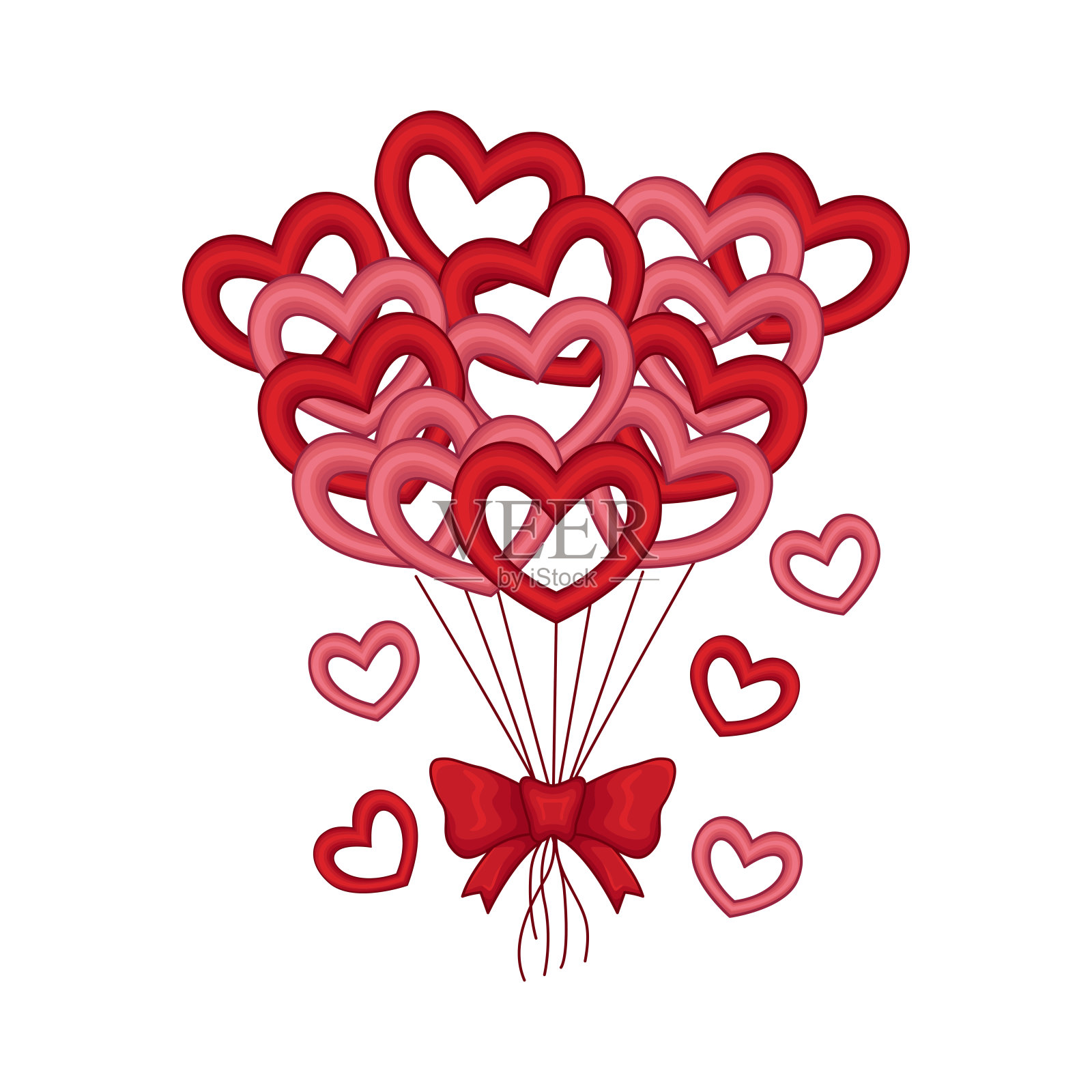 喜欢气球插画图片素材