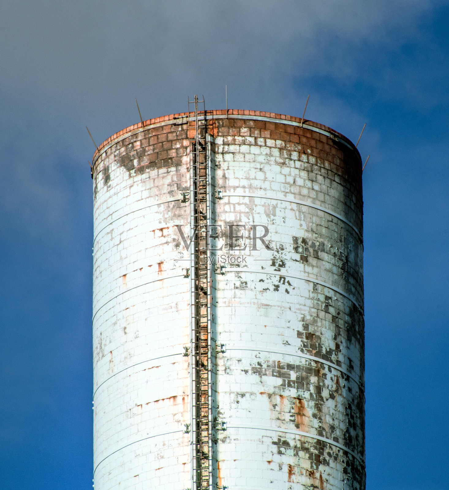 砖制工业烟囱的特写照片摄影图片