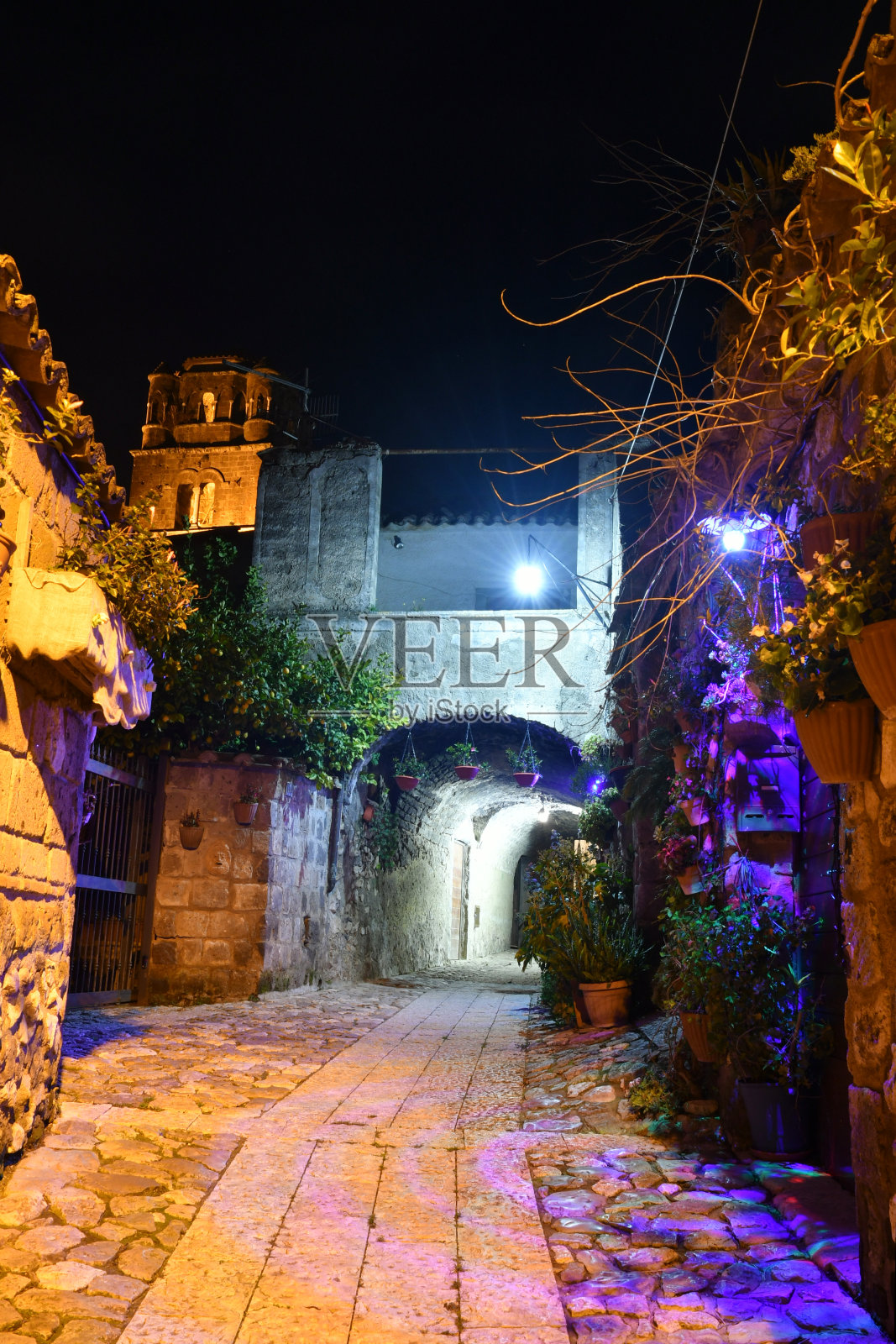 意大利的卡塞塔韦基亚古城。照片摄影图片