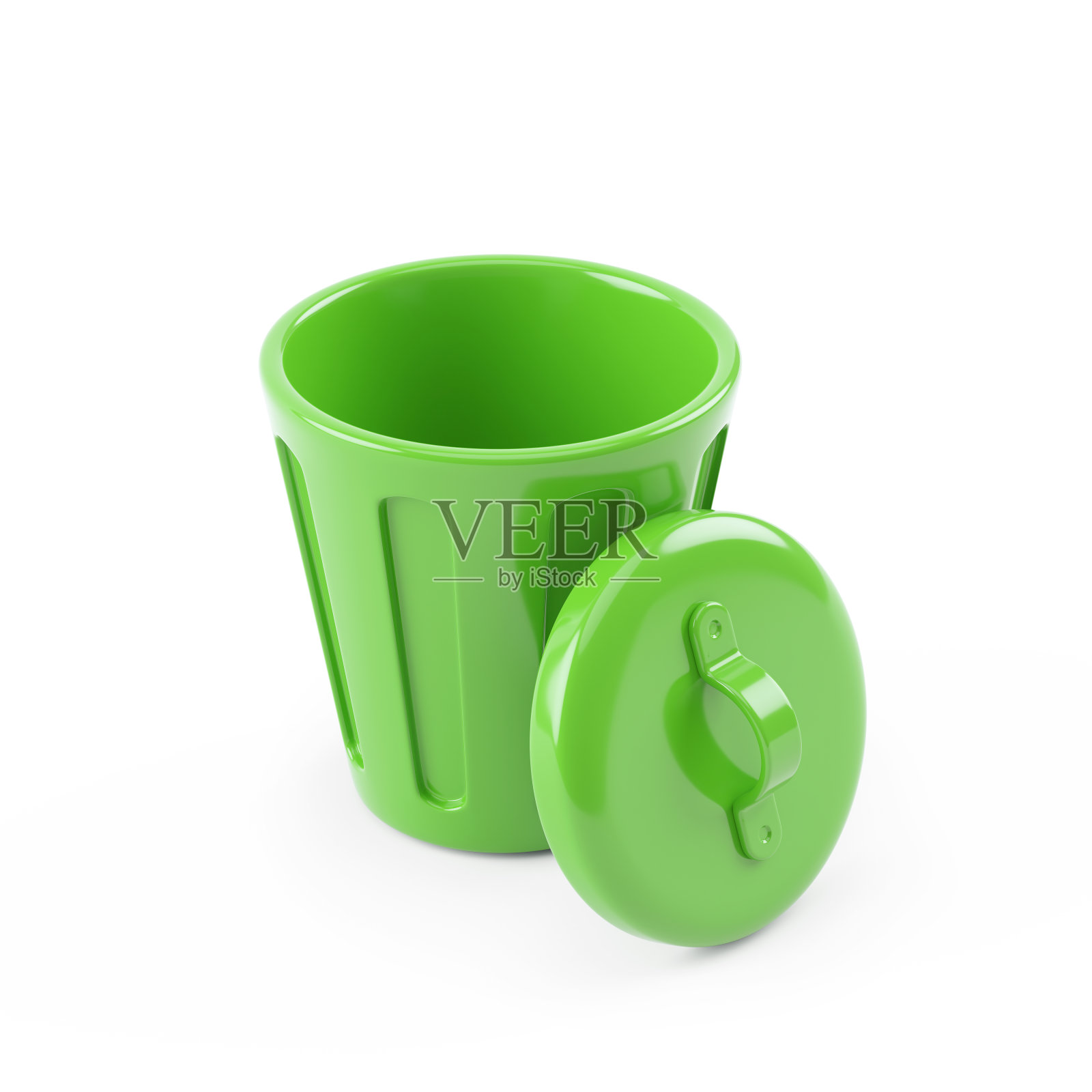 一个垃圾桶的3d插图照片摄影图片