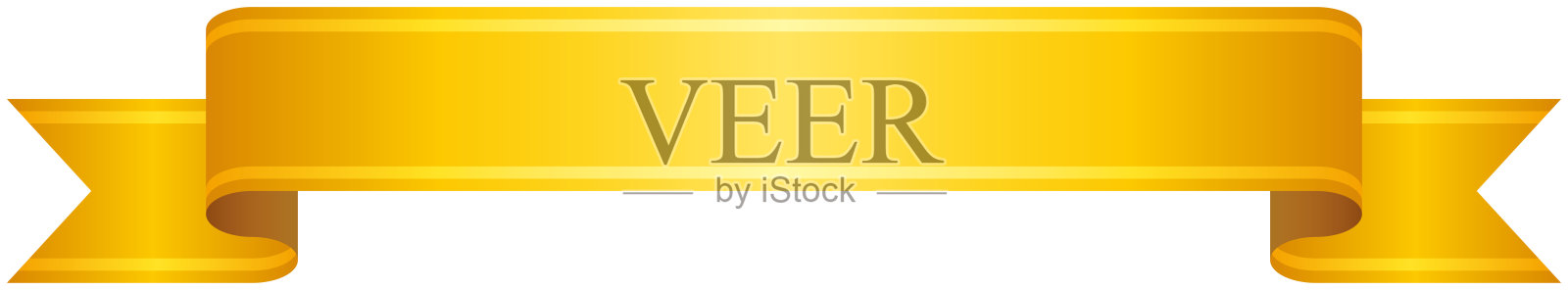 带金线的渐变带2(黄色)插画图片素材