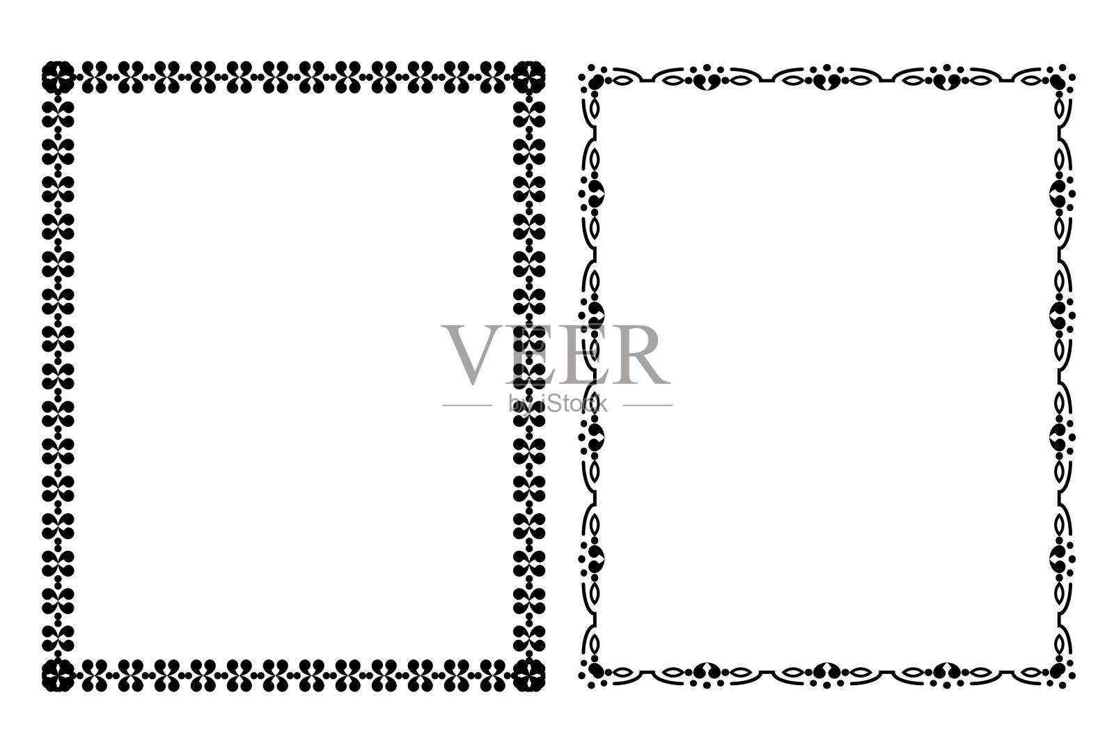 矢量帧黑色在一个白色的背景插画图片素材